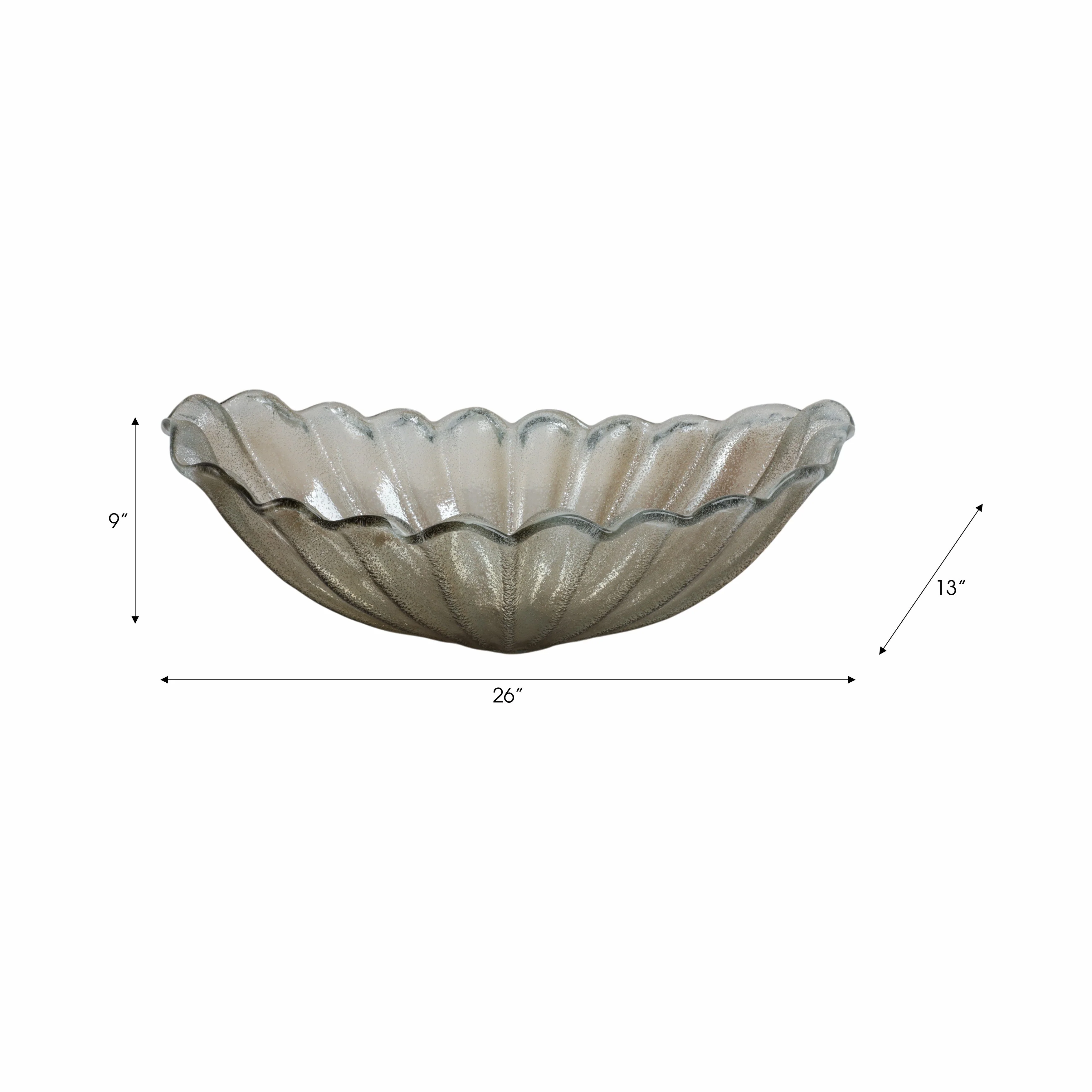 26" Salerno Italian Oversized Art Glass Bowl - Image 10