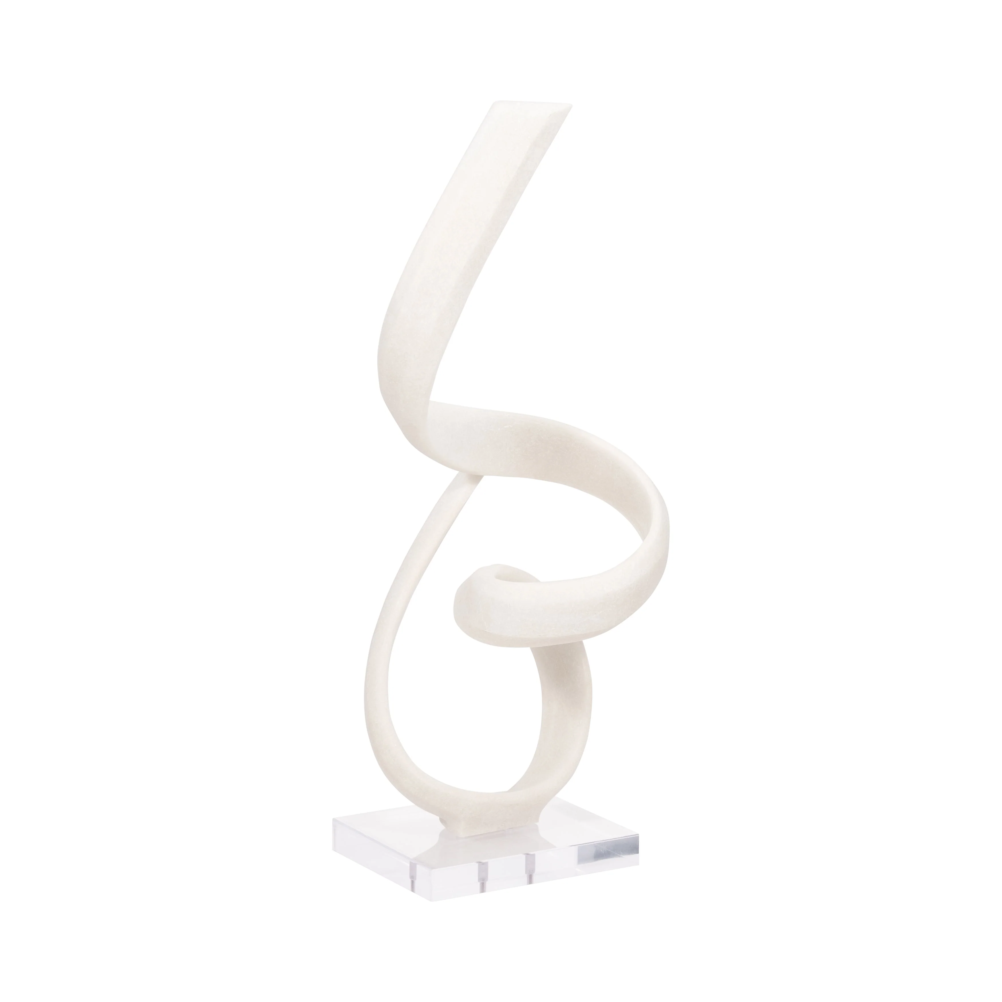 27" KASSANI OVERSIZED QUARTZ RESIN STATUARY, WHITE - Image 12