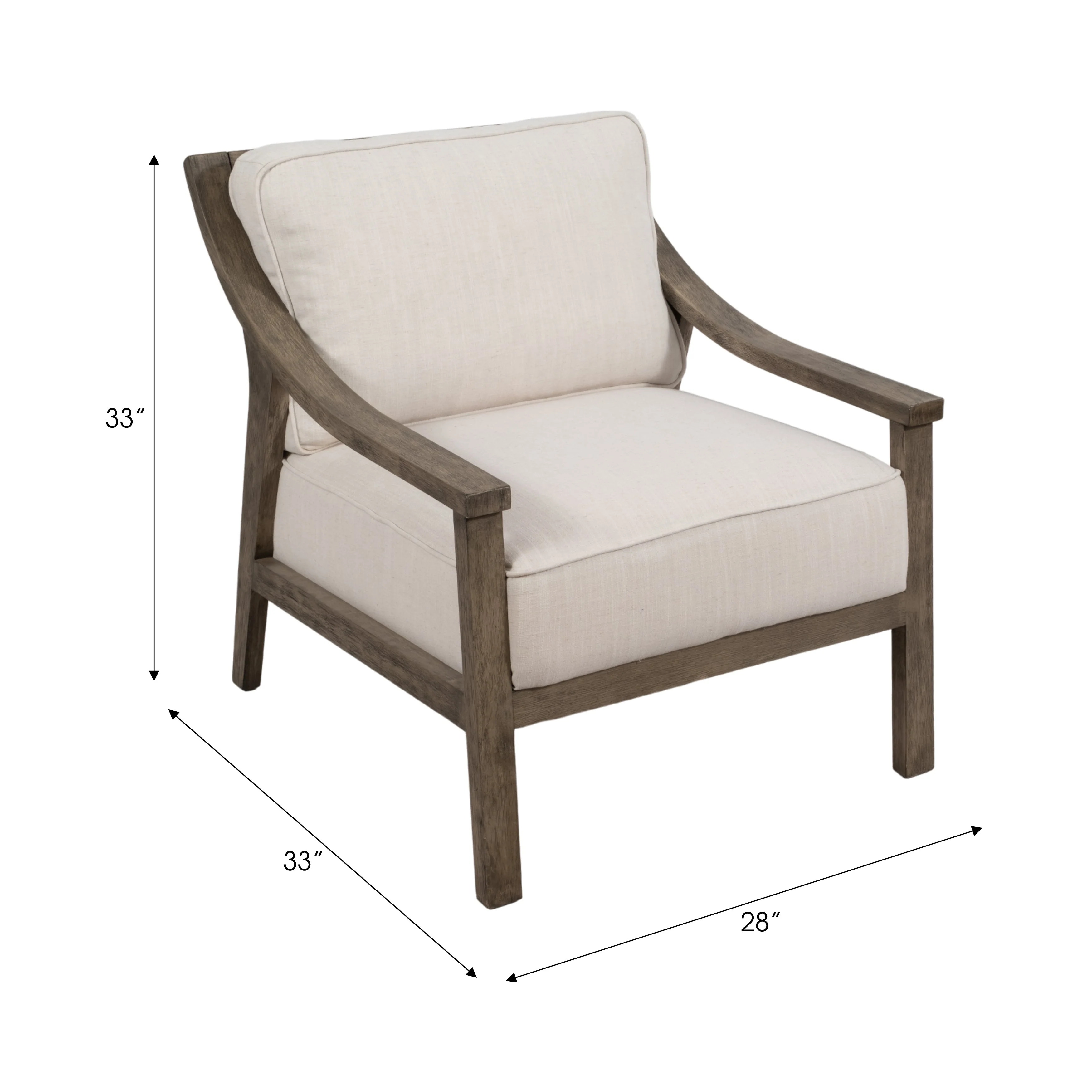 30" Ellis Accent Chair, Ivory - Image 8