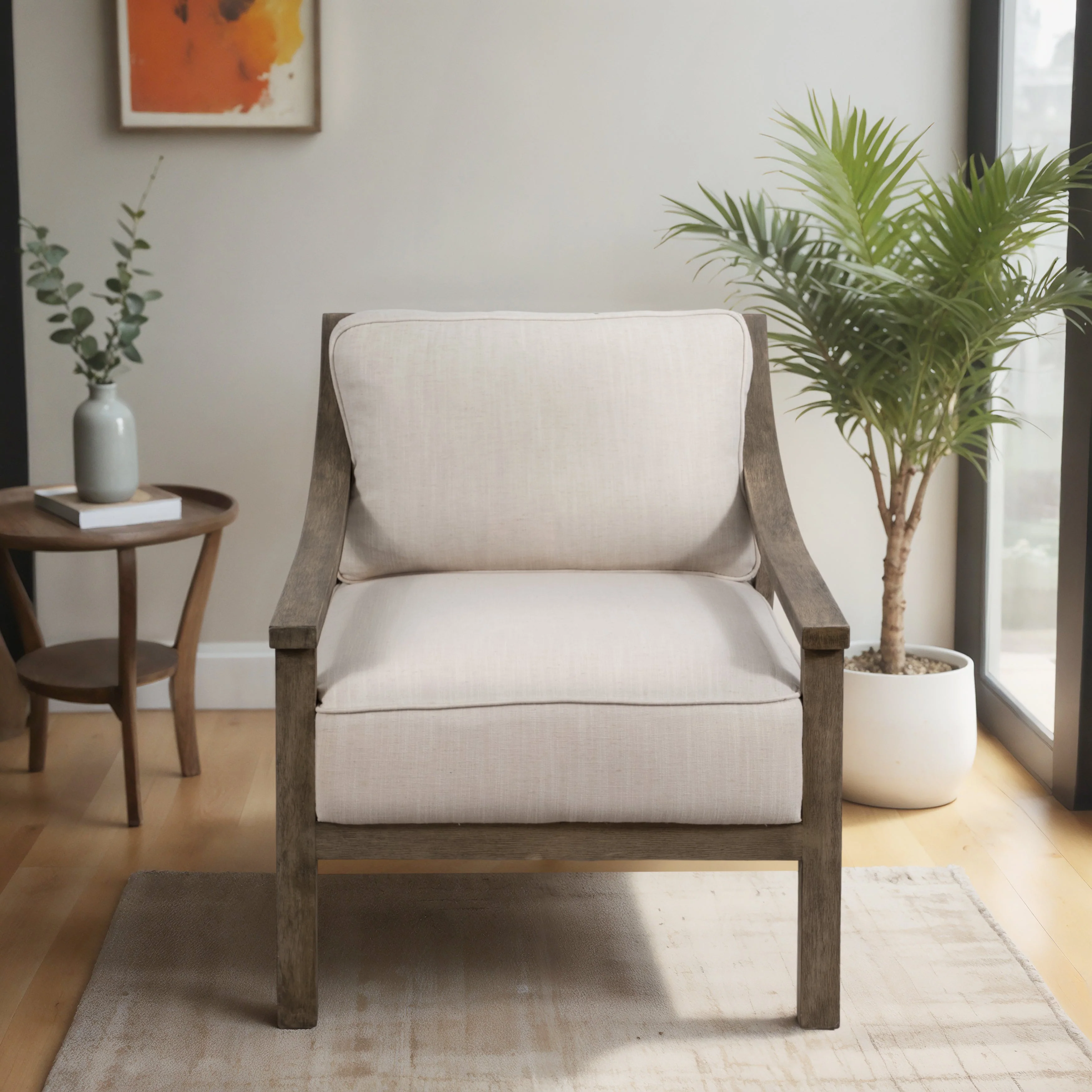 30" Ellis Accent Chair, Ivory - Image 9