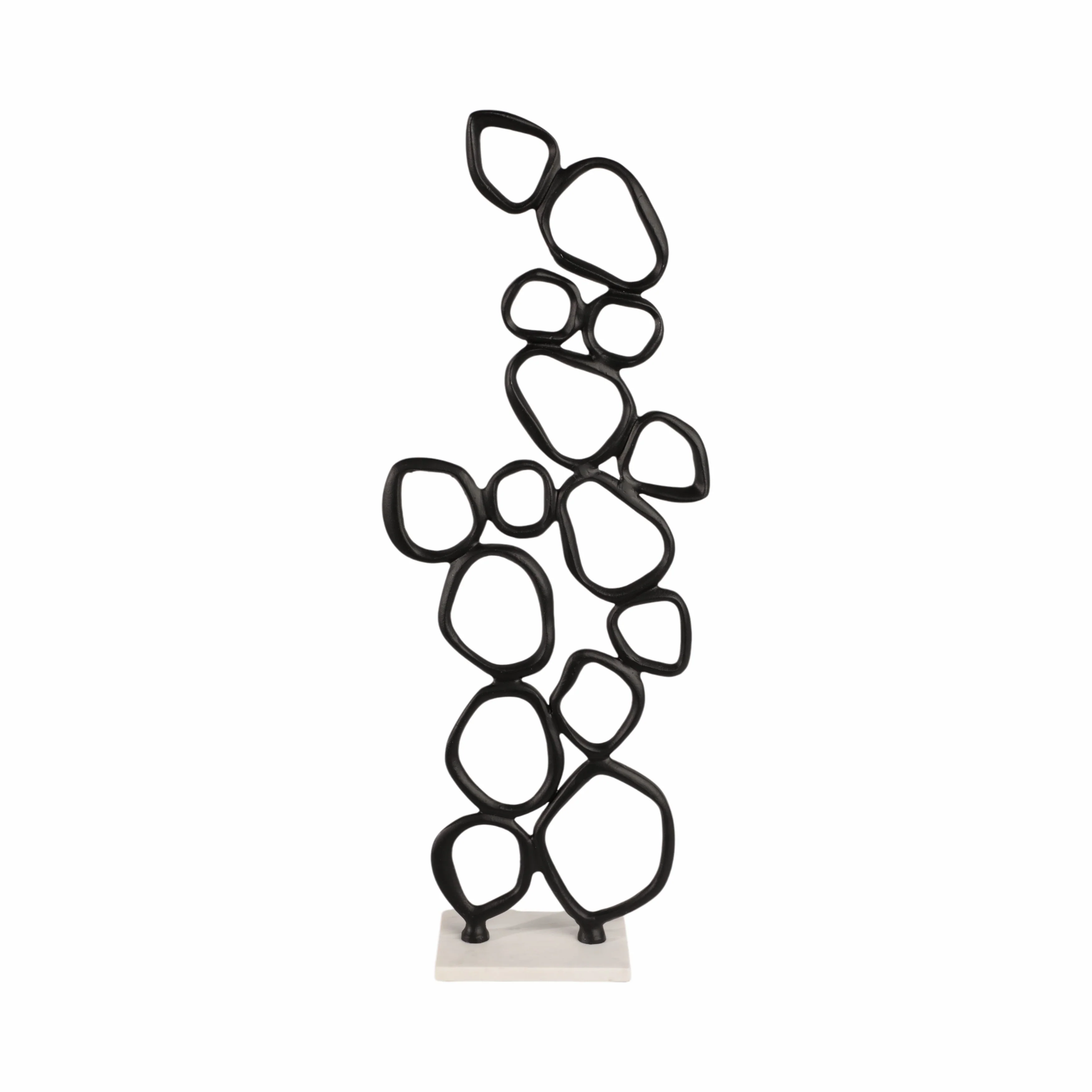 30" Tidus Large Ring Statuary, Black - Image 2