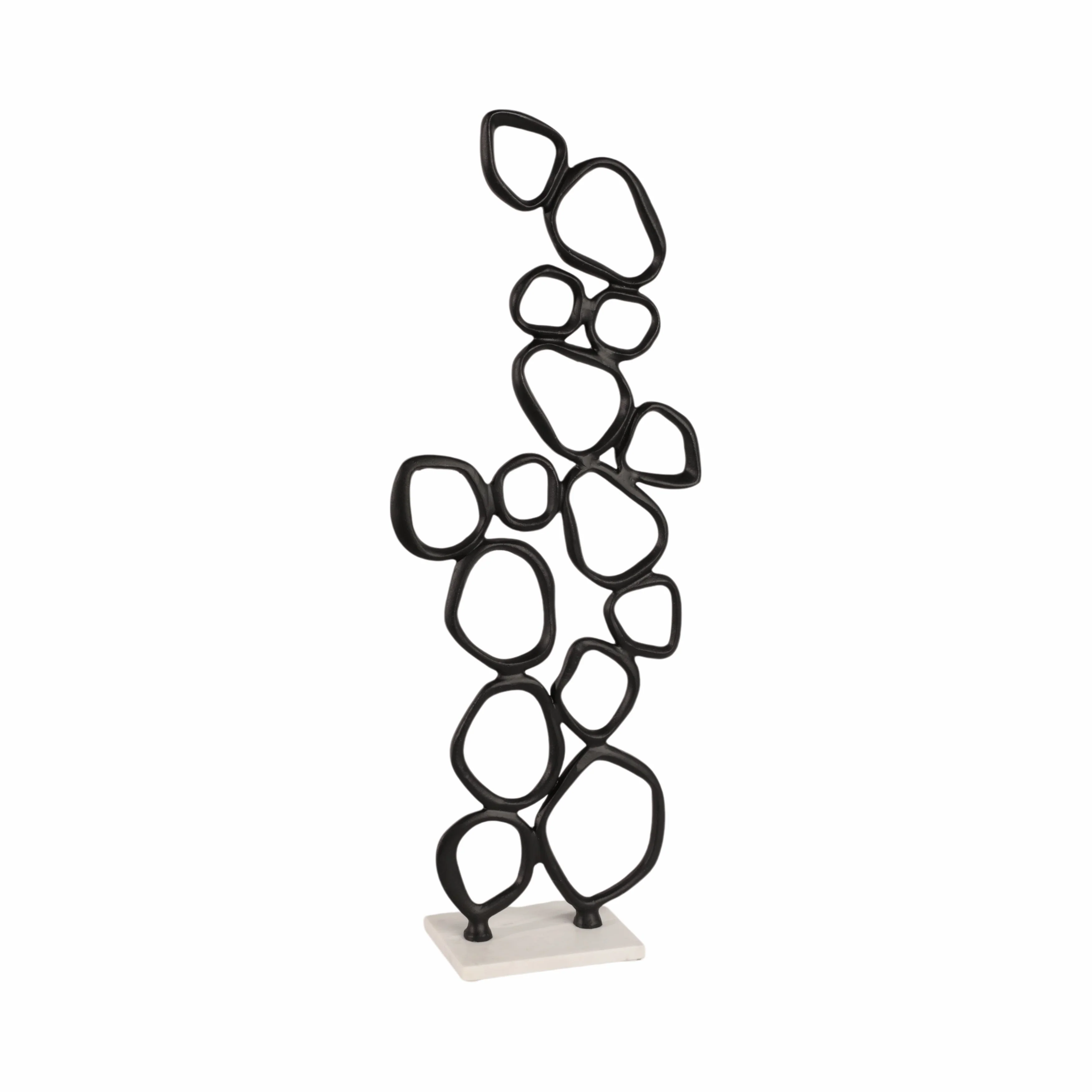 30" Tidus Large Ring Statuary, Black - Image 3
