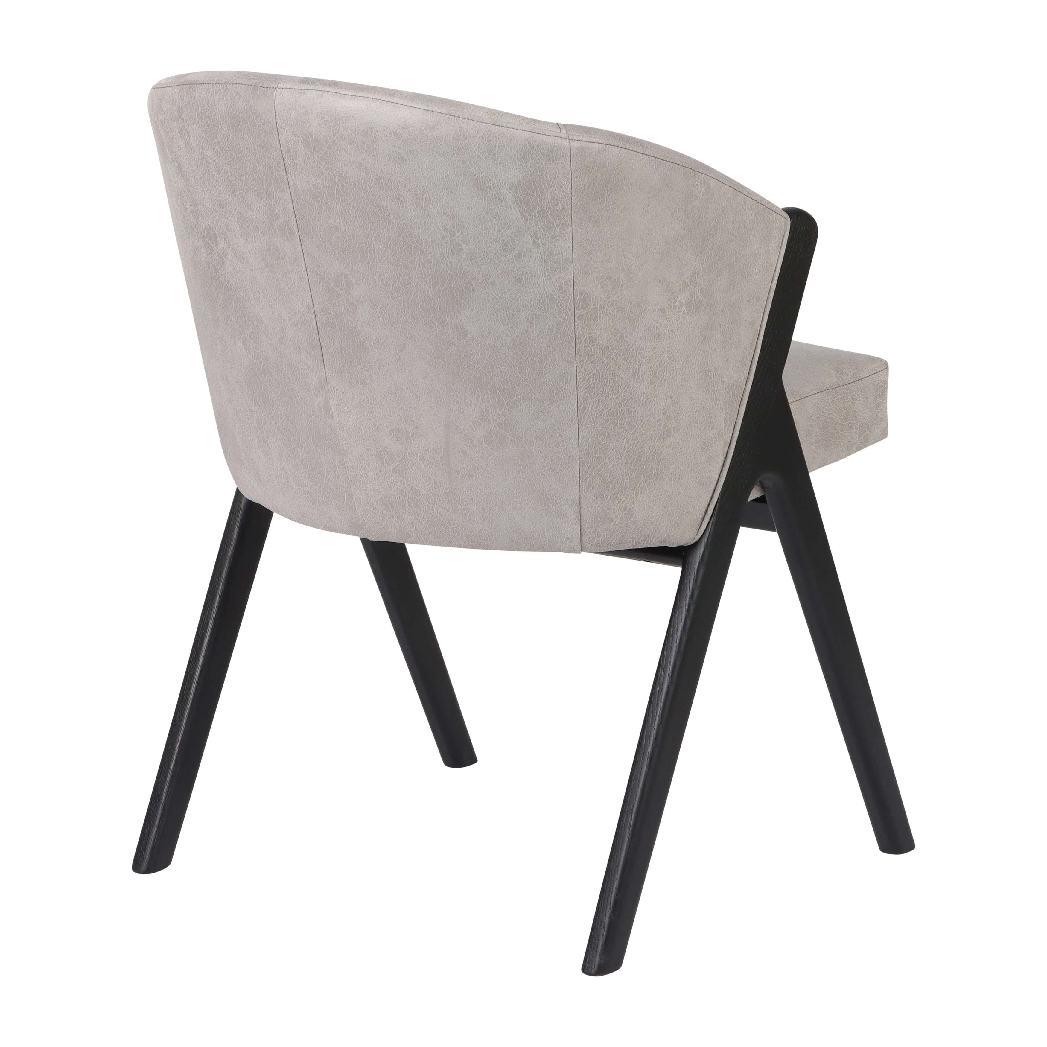 31" Astra Suede Wood Accent Chair, Ivory - Image 11