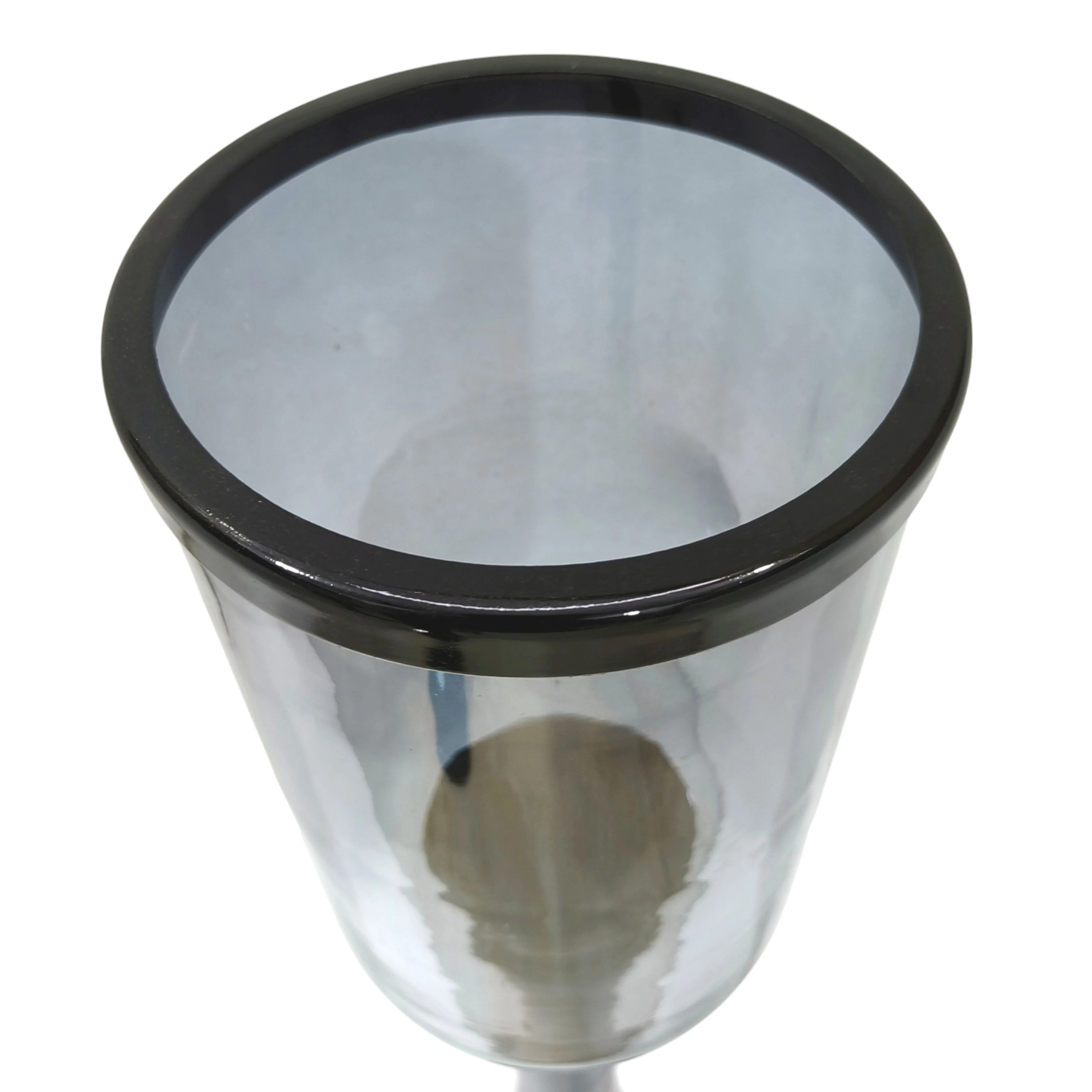 34" Ember Small Black Glass Candle Hurricane - Image 2