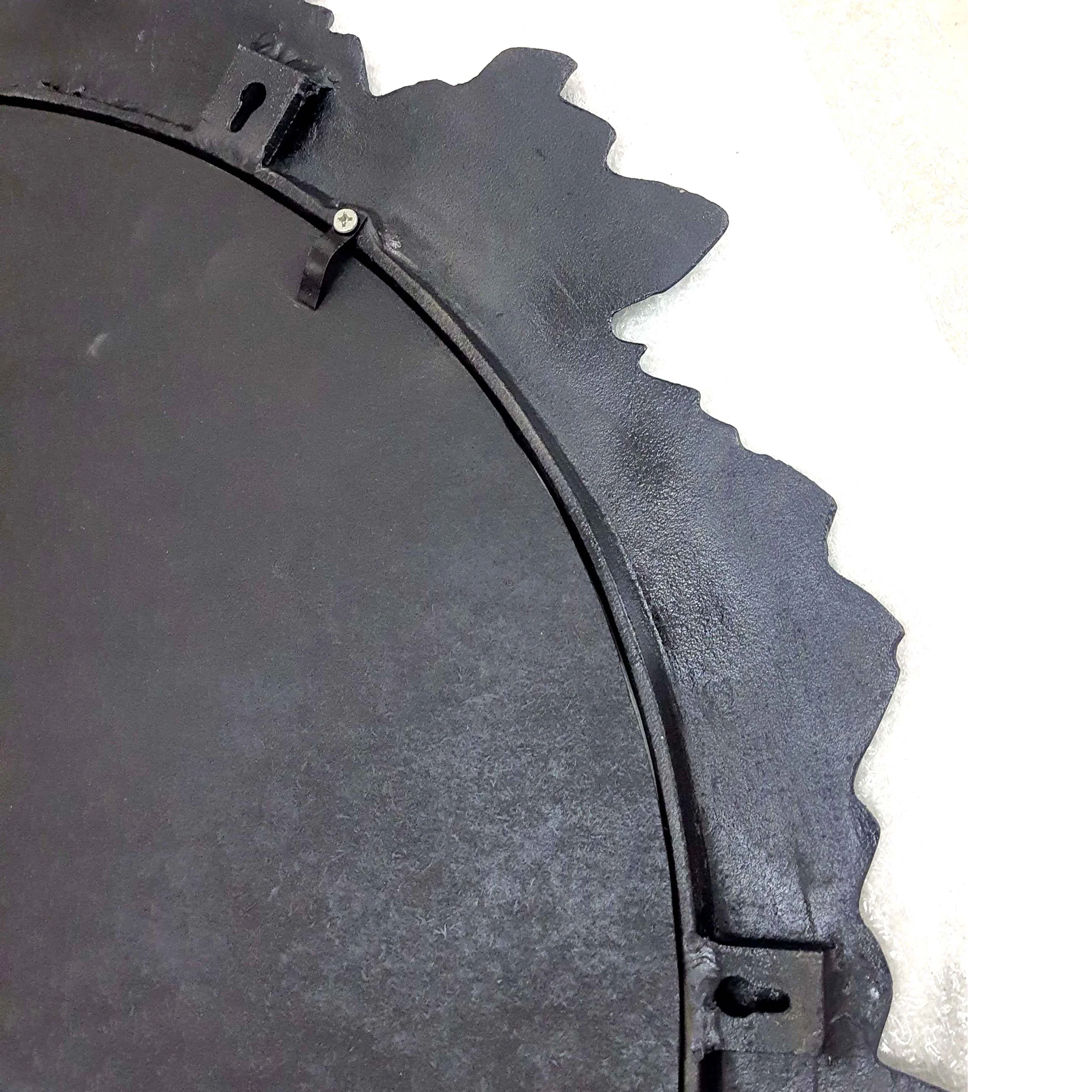 35" Eron Metal Wall Mirror, Black - Image 4