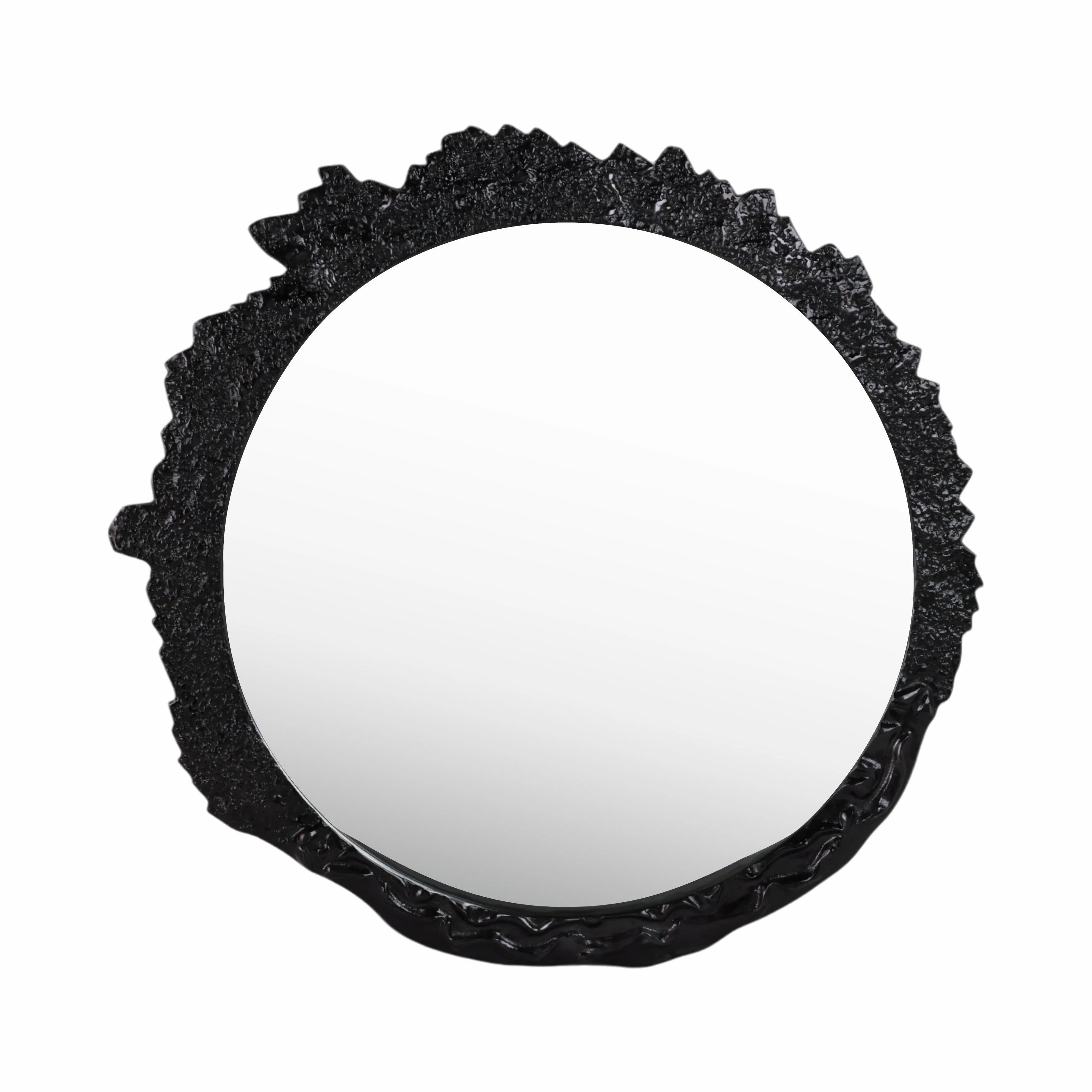 35" Eron Metal Wall Mirror, Black - Image 5