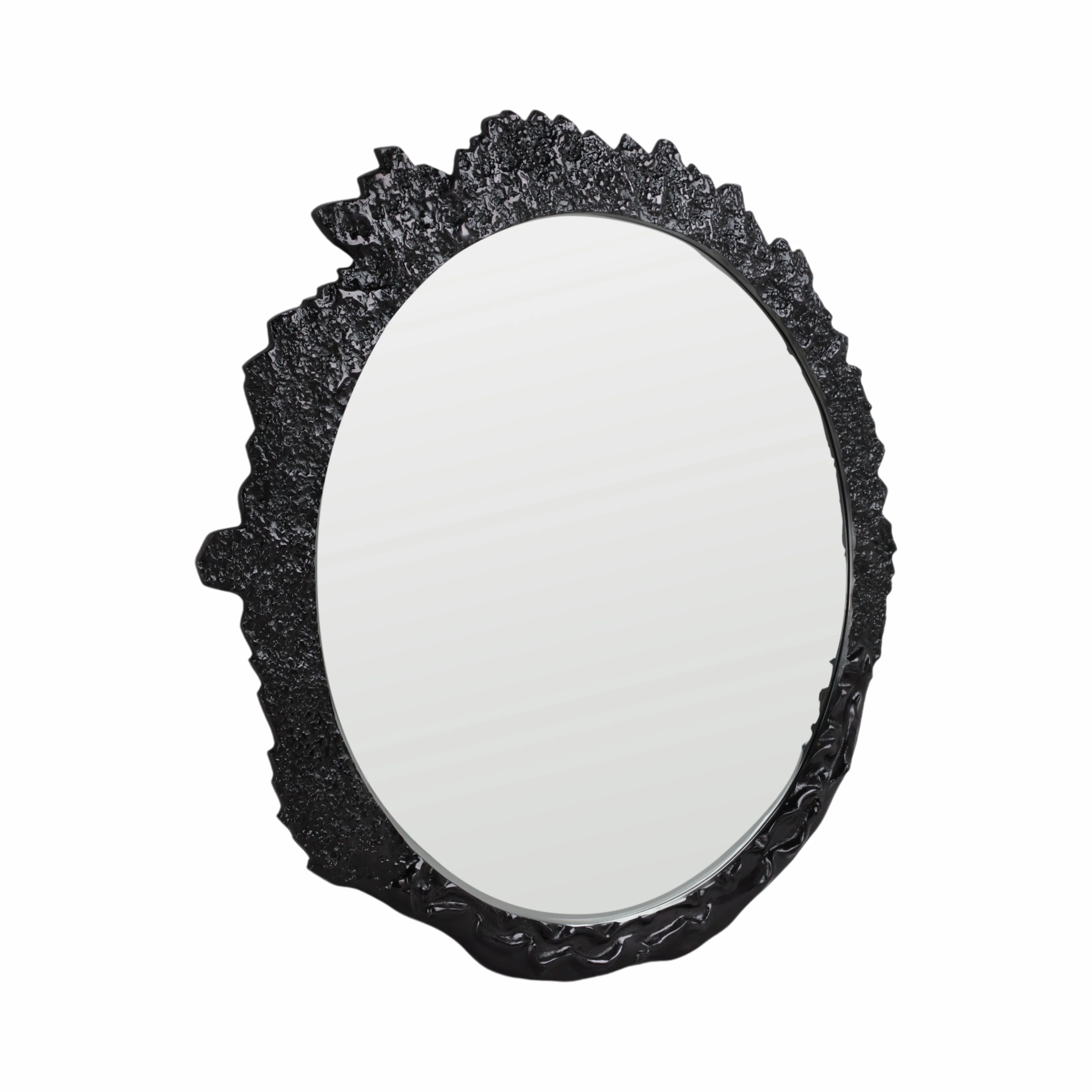 35" Eron Metal Wall Mirror, Black - Image 6