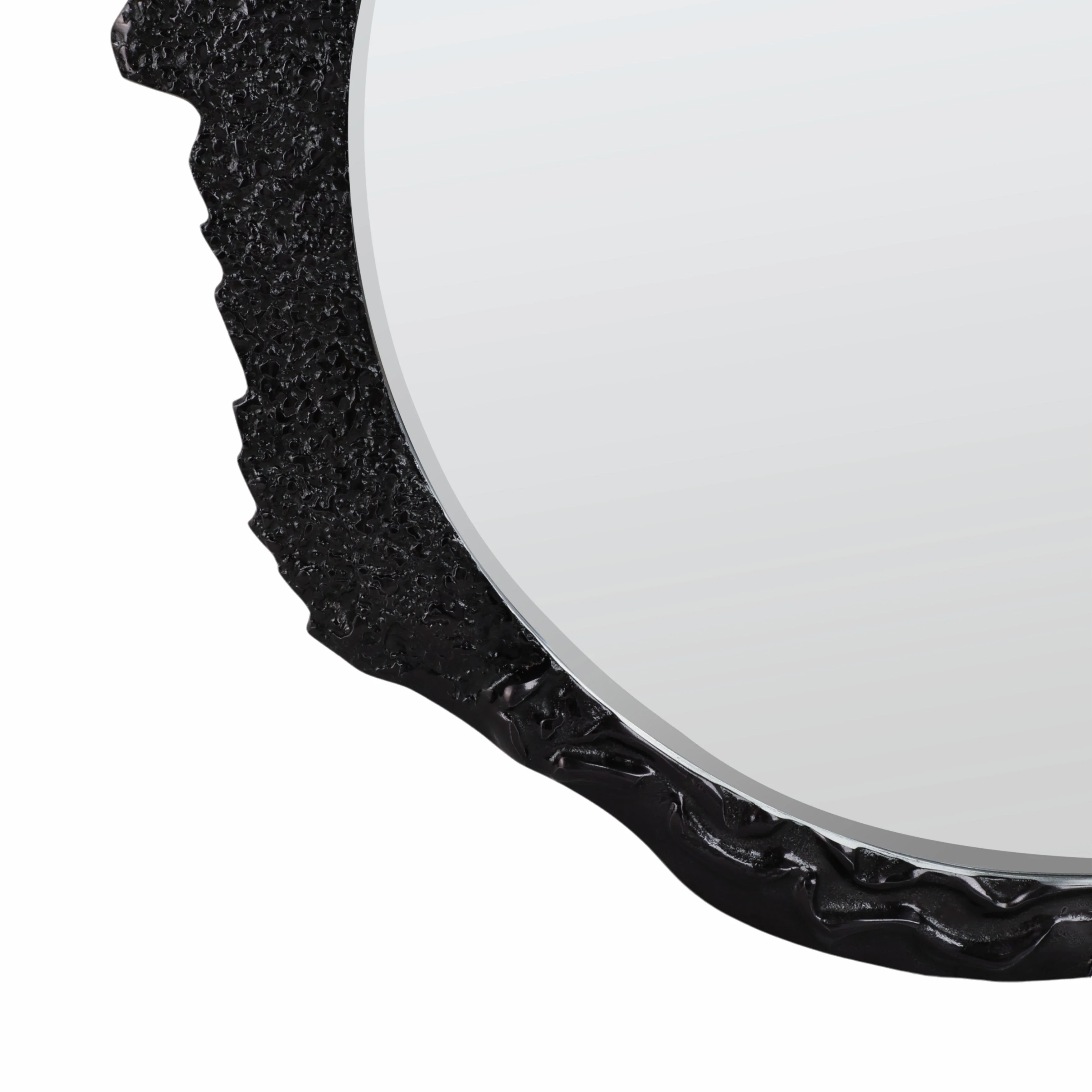 35" Eron Metal Wall Mirror, Black - Image 8