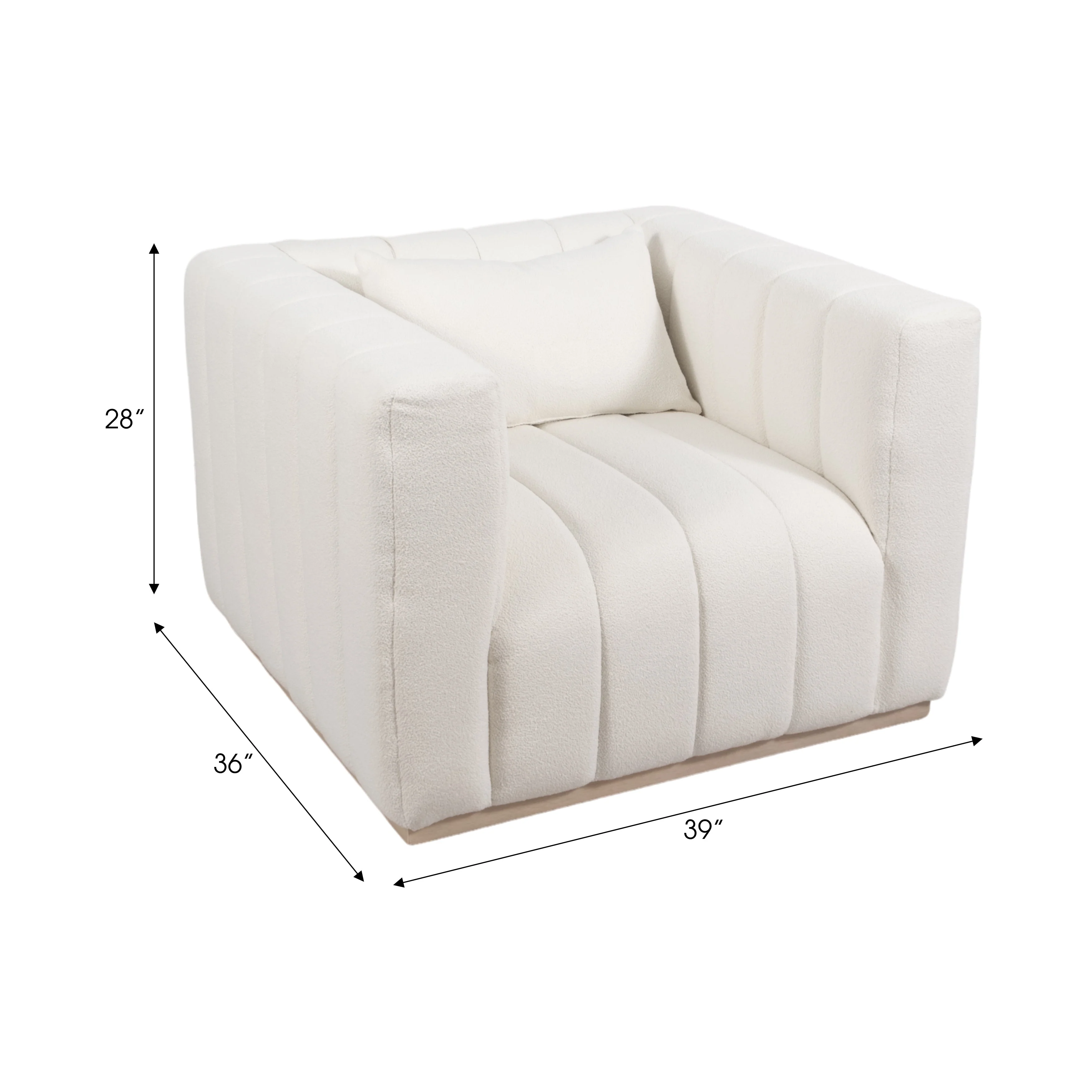 40" Andreeva Tufted Accent Chair, Ivory - Image 8