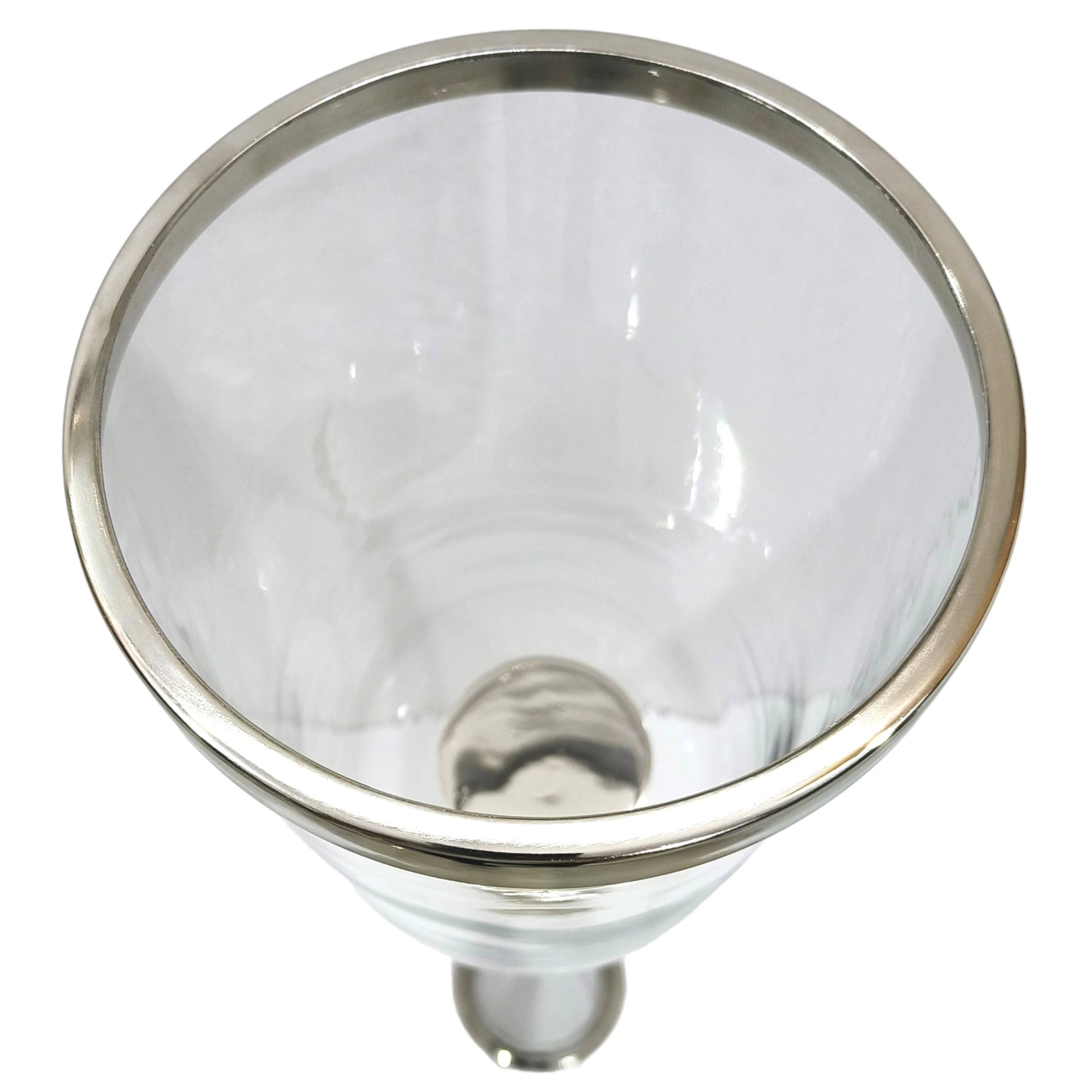 43" Radiant Large Silver Glass Candle Hurricane - Image 2