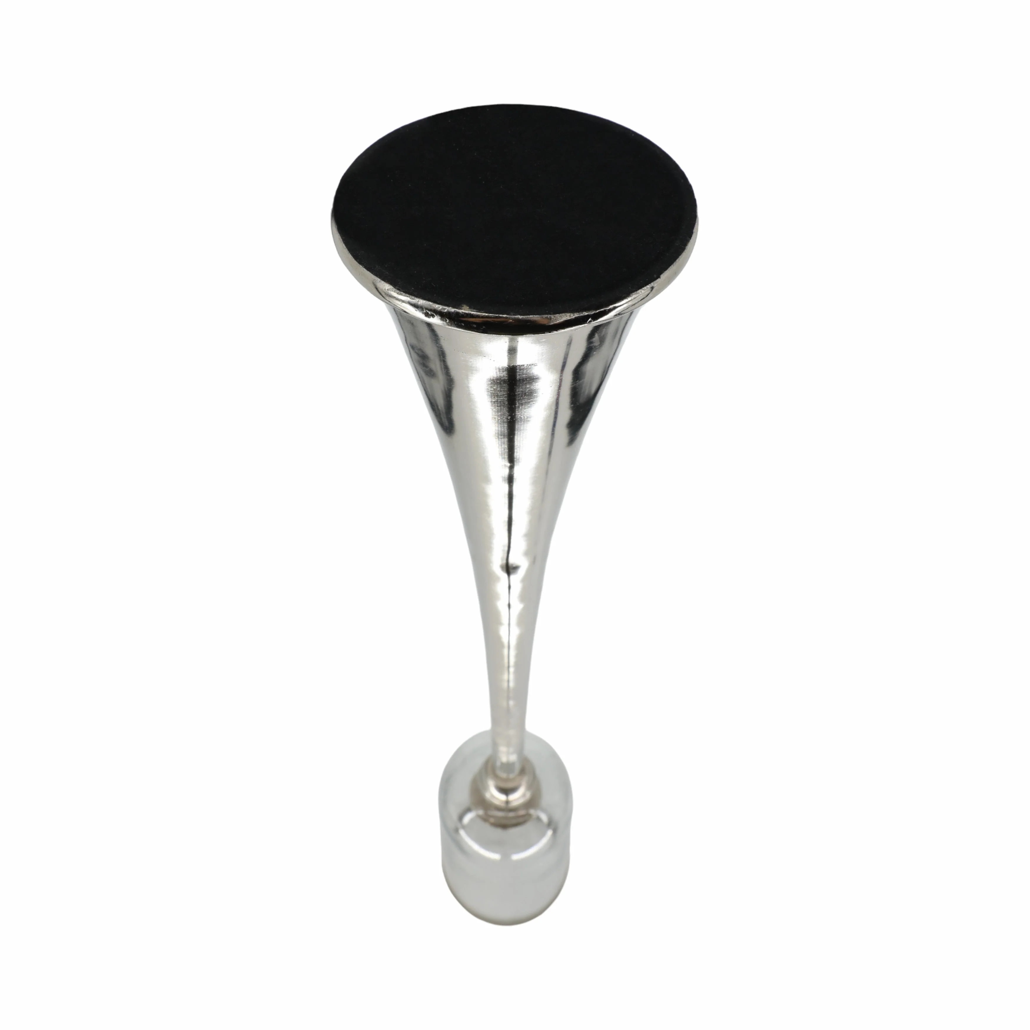 43" Radiant Large Silver Glass Candle Hurricane - Image 8