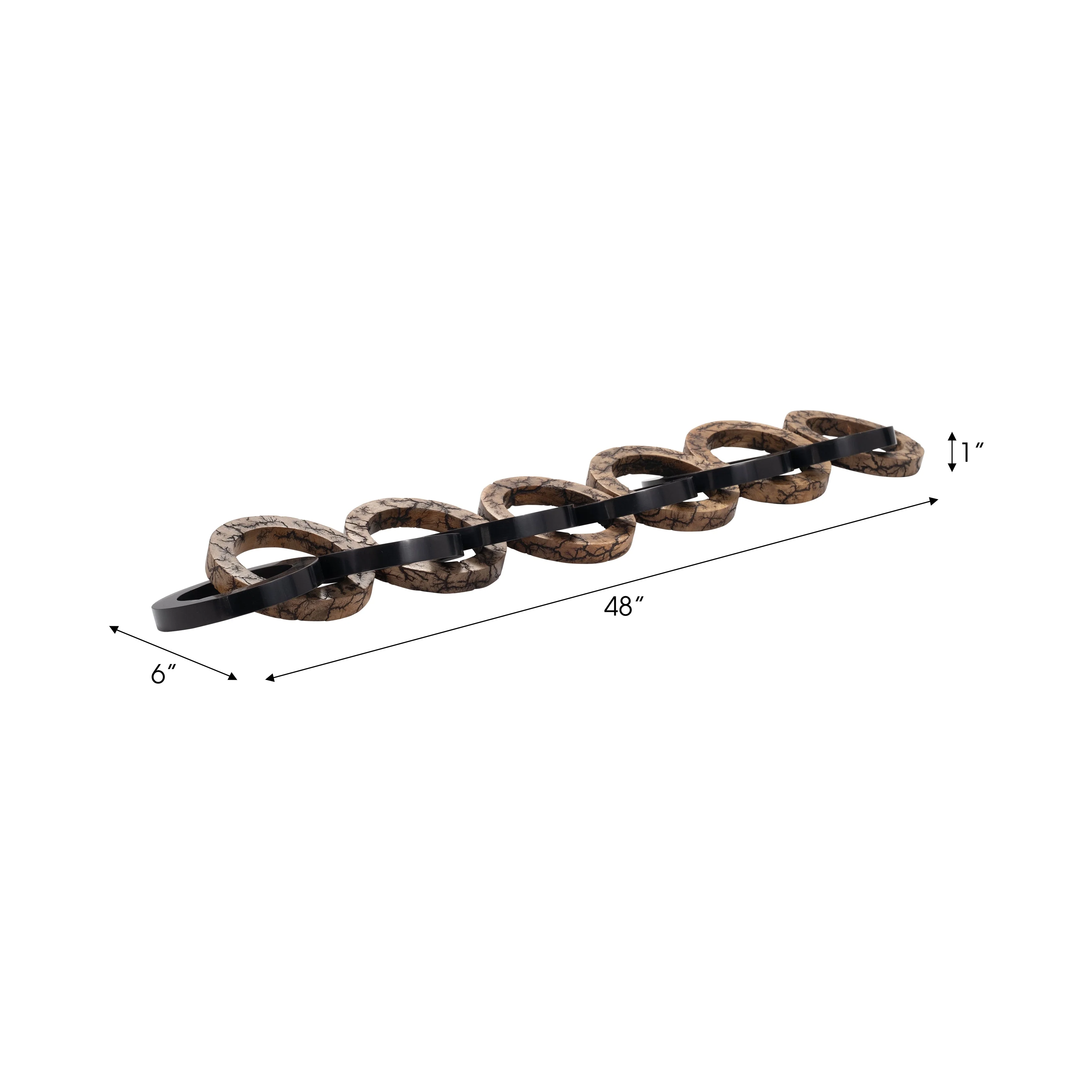 48" Kanu Wood And Resin Link Chain - Image 14