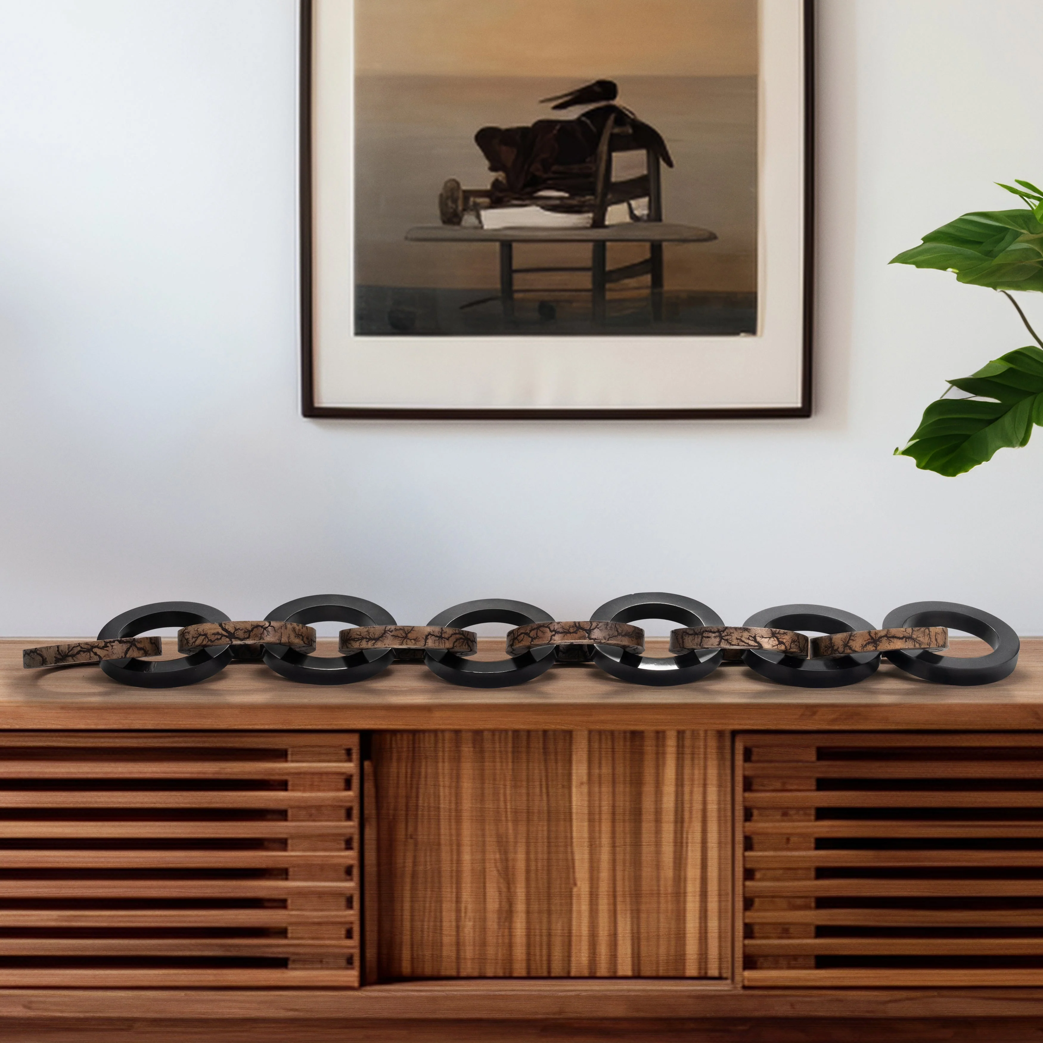 48" Kanu Wood And Resin Link Chain - Image 16