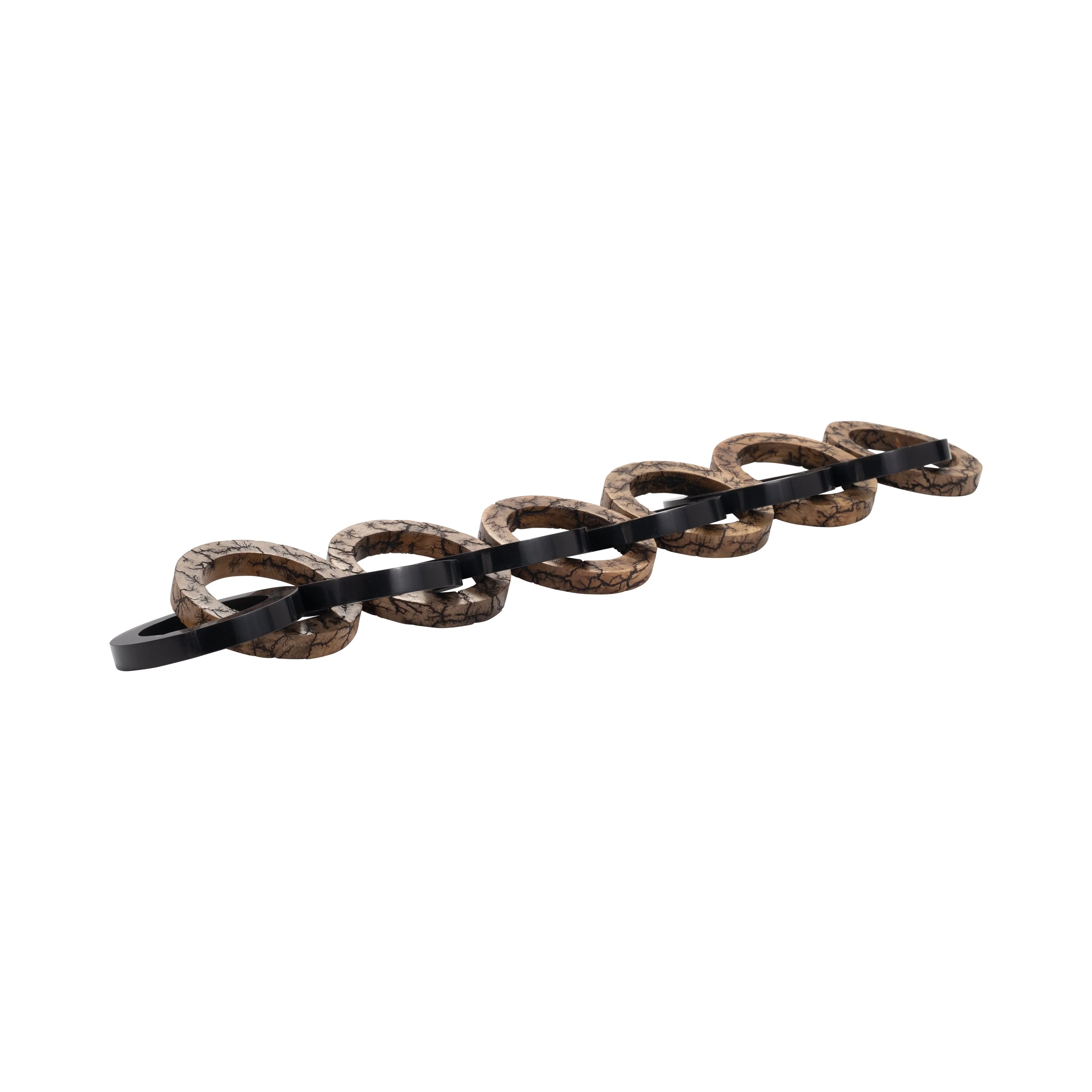48" Kanu Wood And Resin Link Chain - Image 2