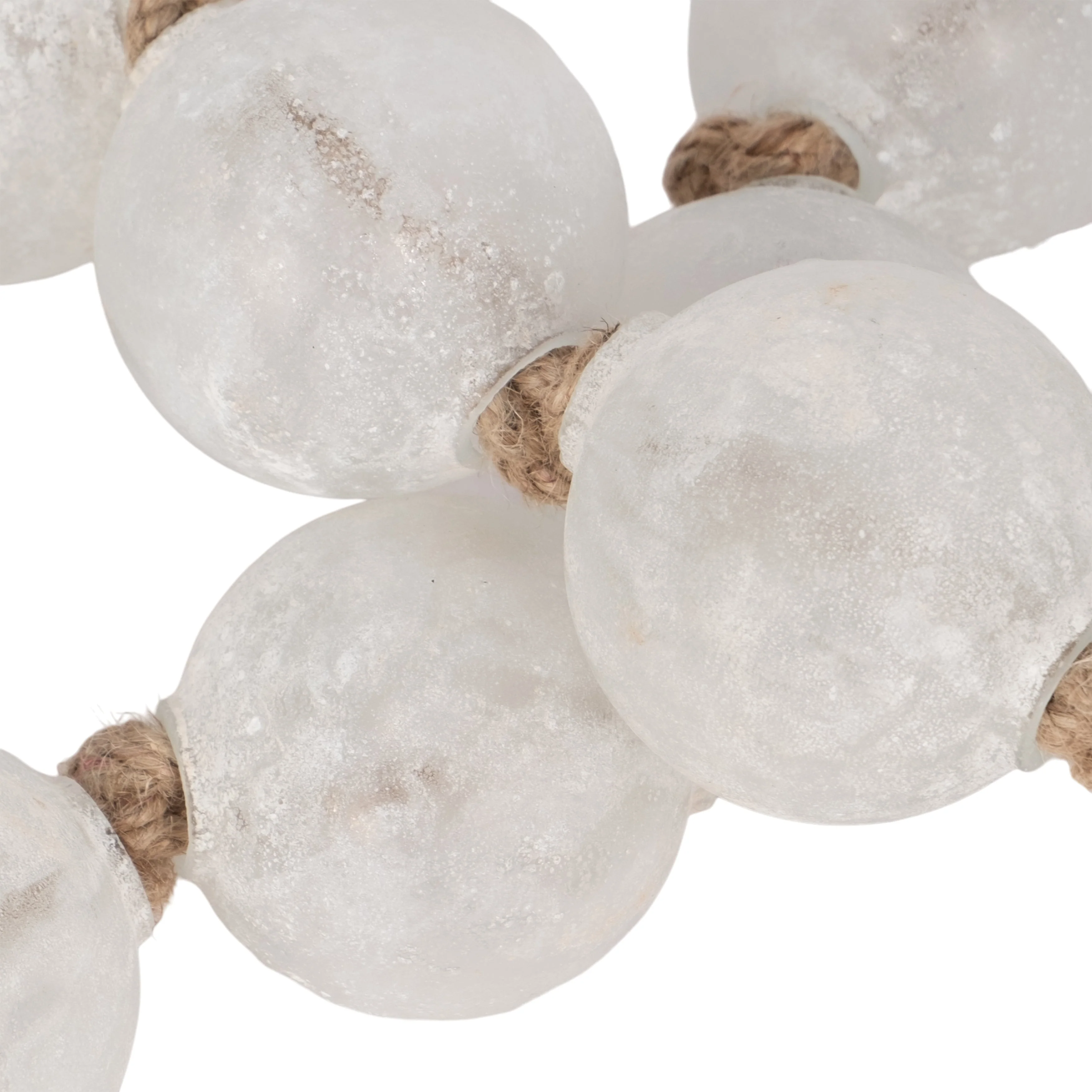 48" Length 2.5" Beaded Glass Garland, Clear - Image 11
