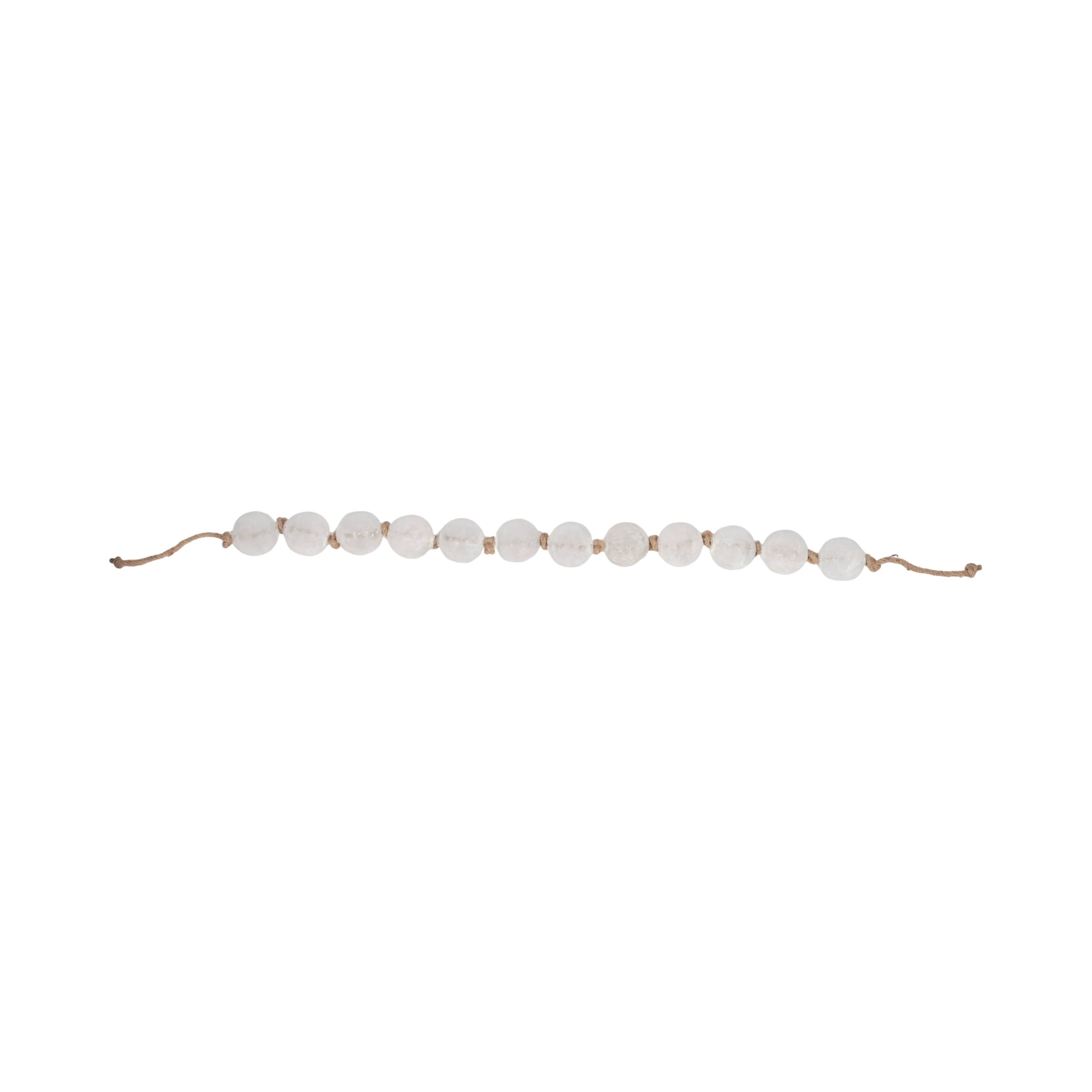 48" Length 2.5" Beaded Glass Garland, Clear - Image 13