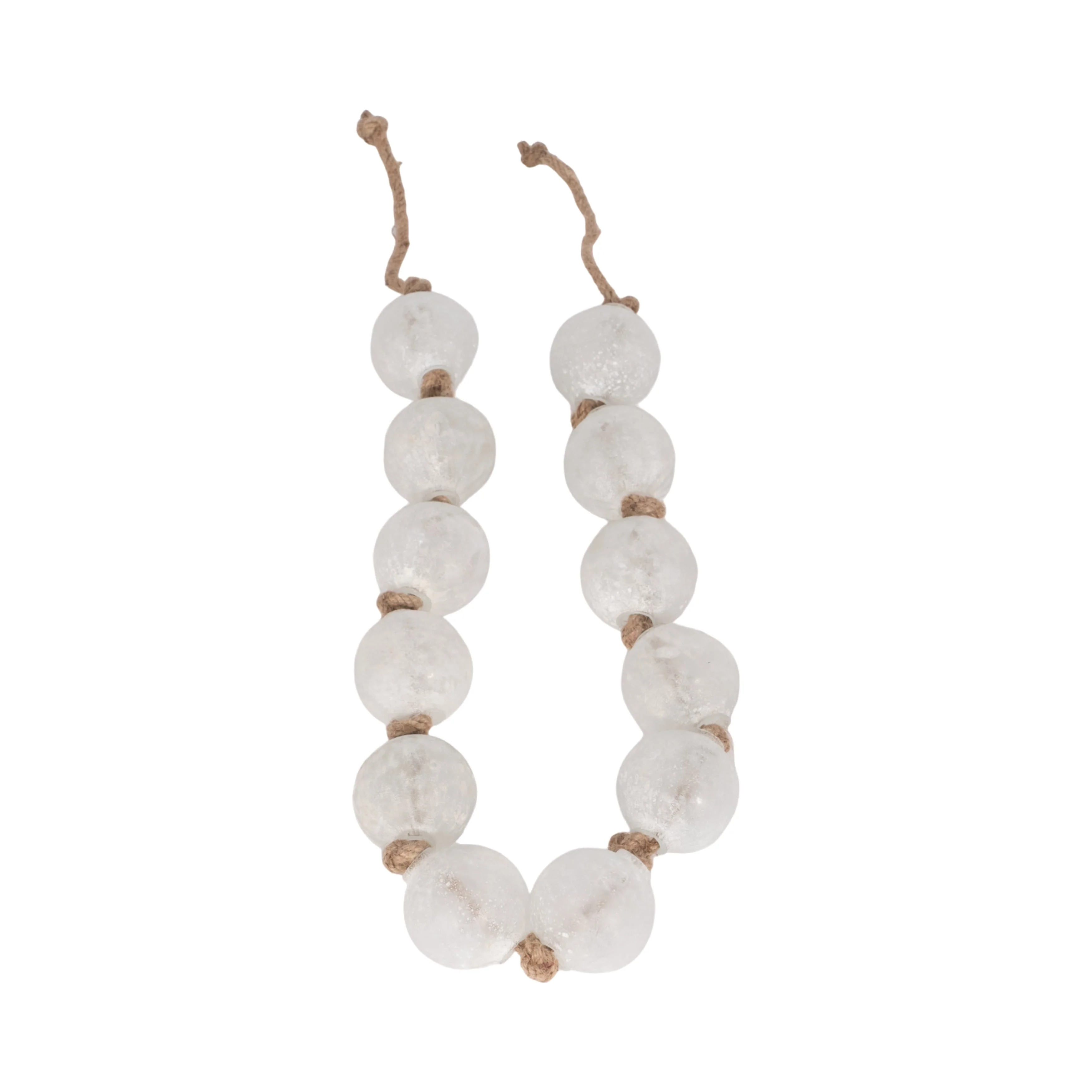 48" Length 2.5" Beaded Glass Garland, Clear - Image 3