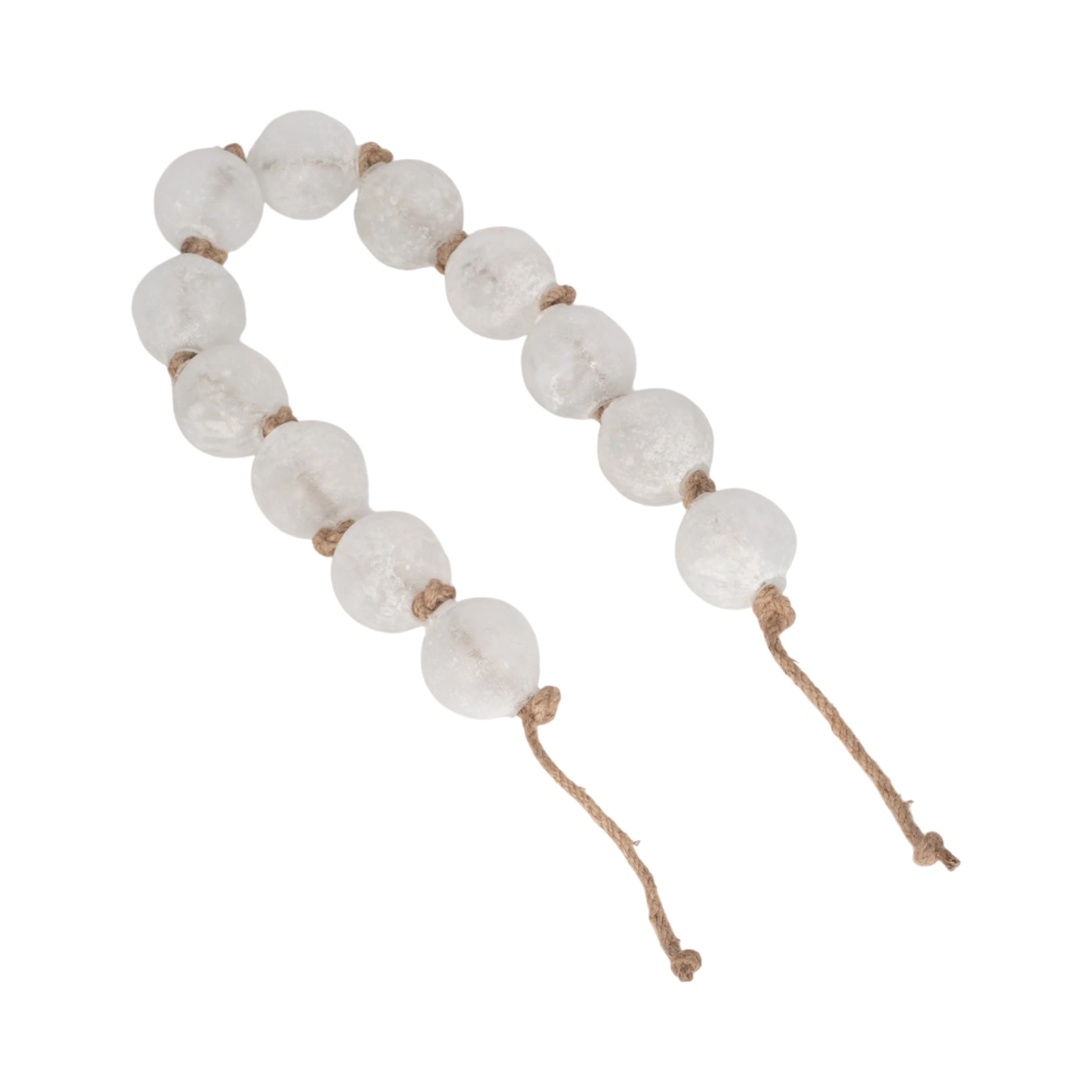 48" Length 2.5" Beaded Glass Garland, Clear - Image 9