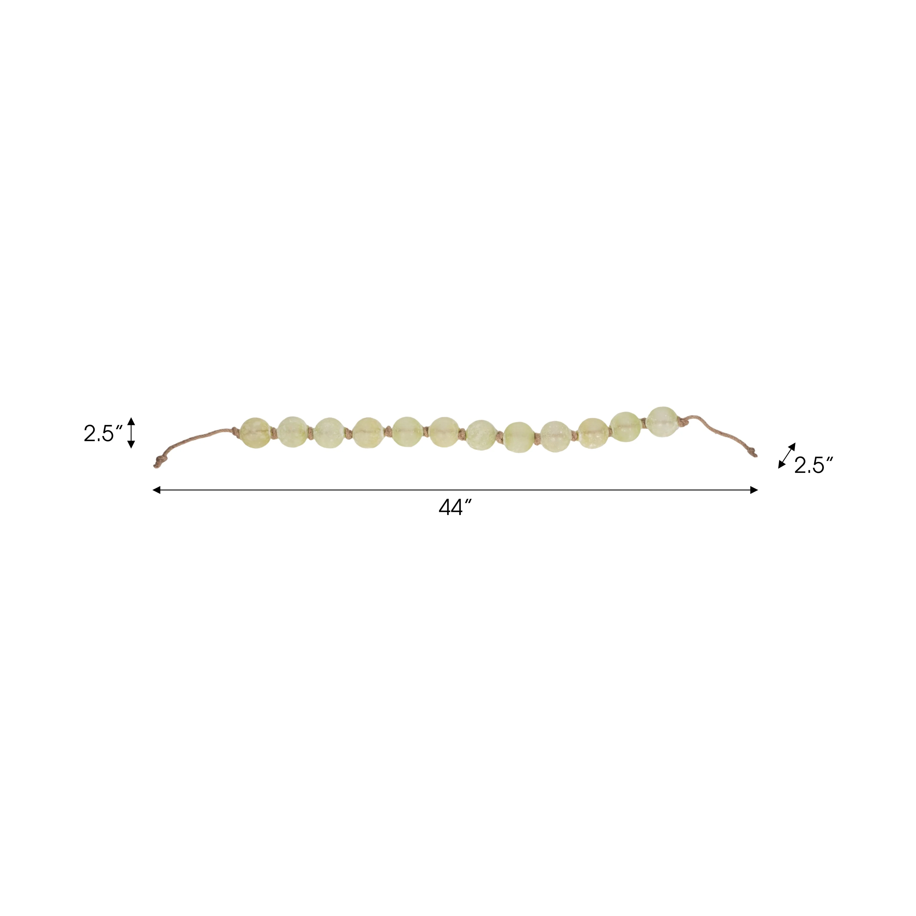 48" Length 2.5" Beaded Glass Garland, Green - Image 14