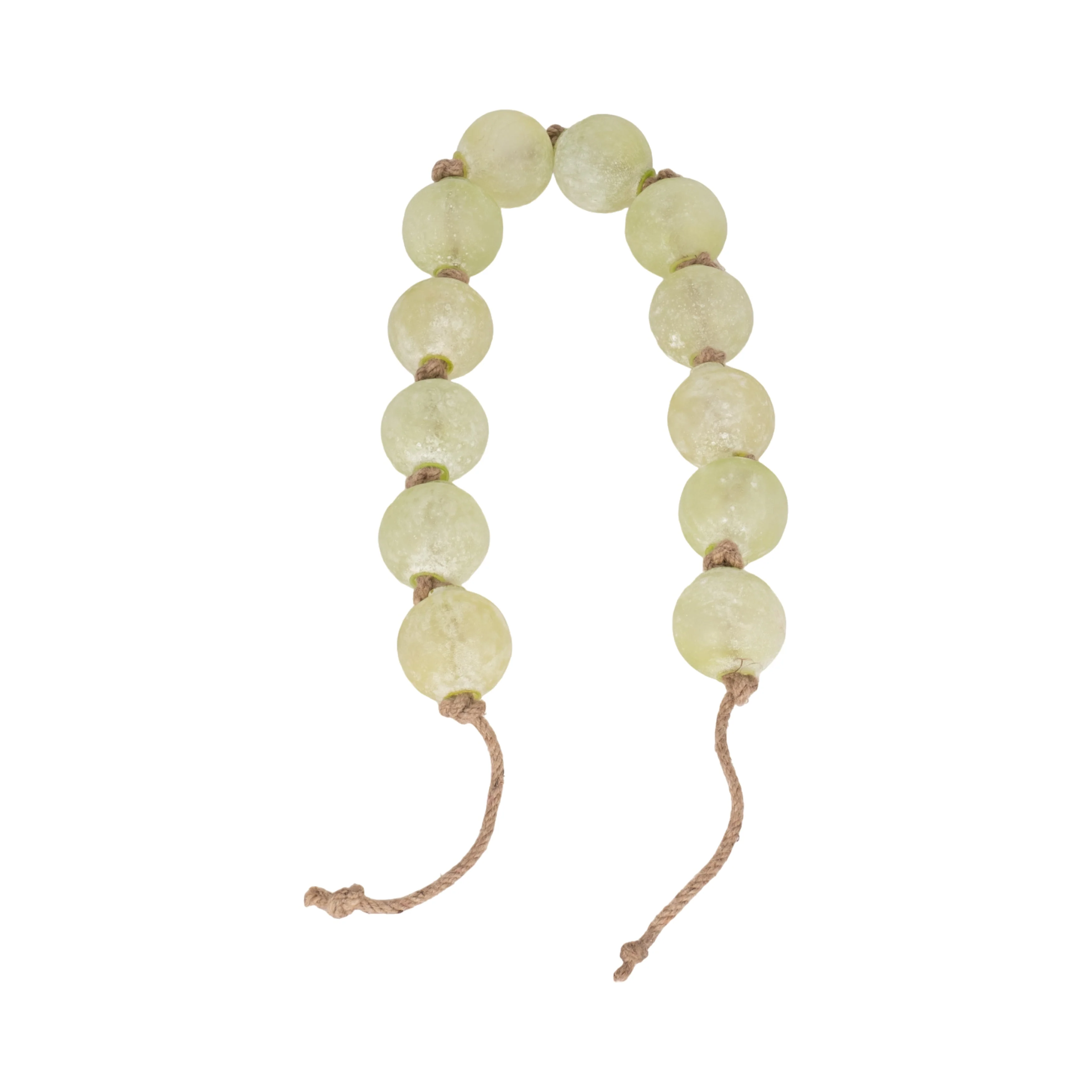 48" Length 2.5" Beaded Glass Garland, Green - Image 8
