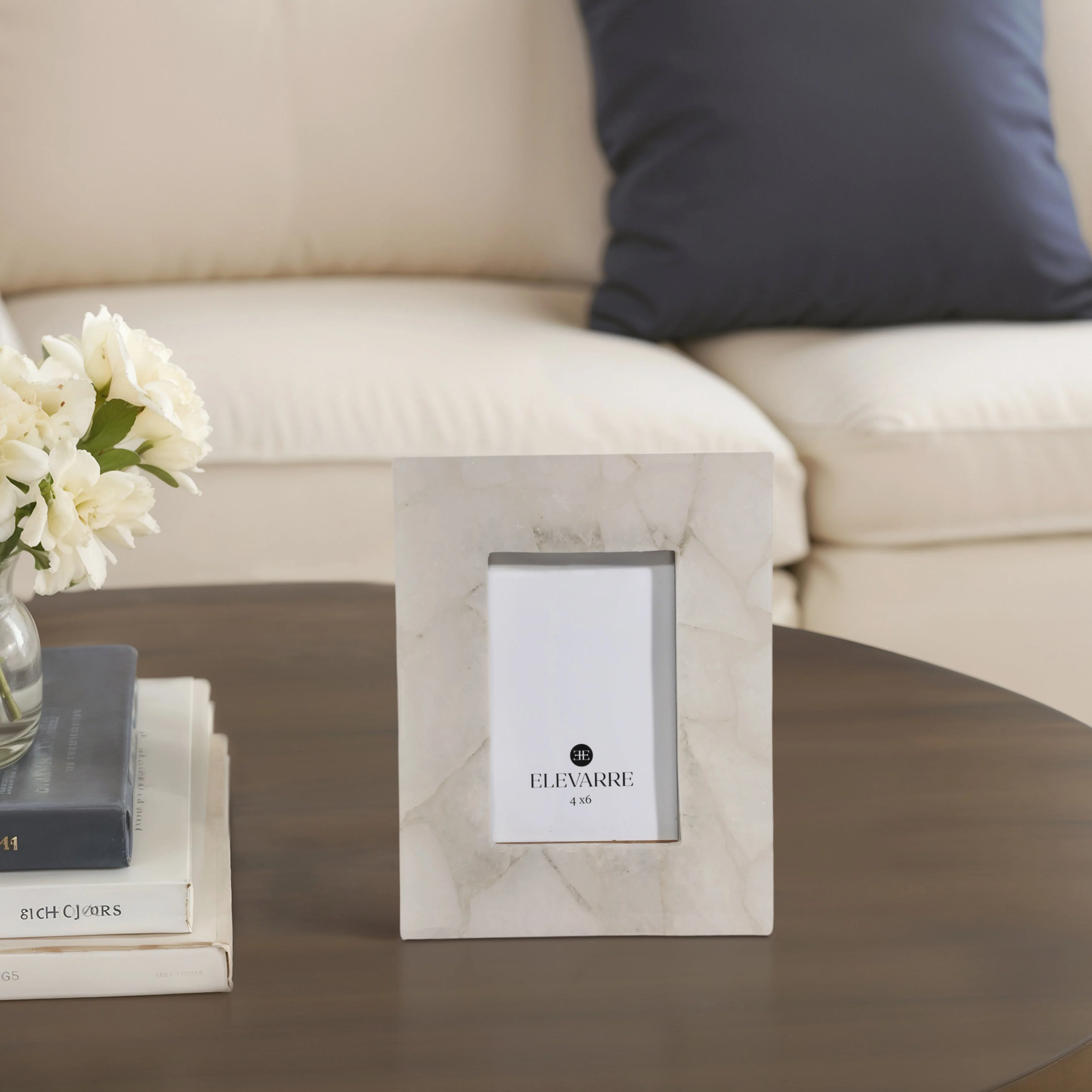4x6 Edina White Quartz Photo Frame - Image 9