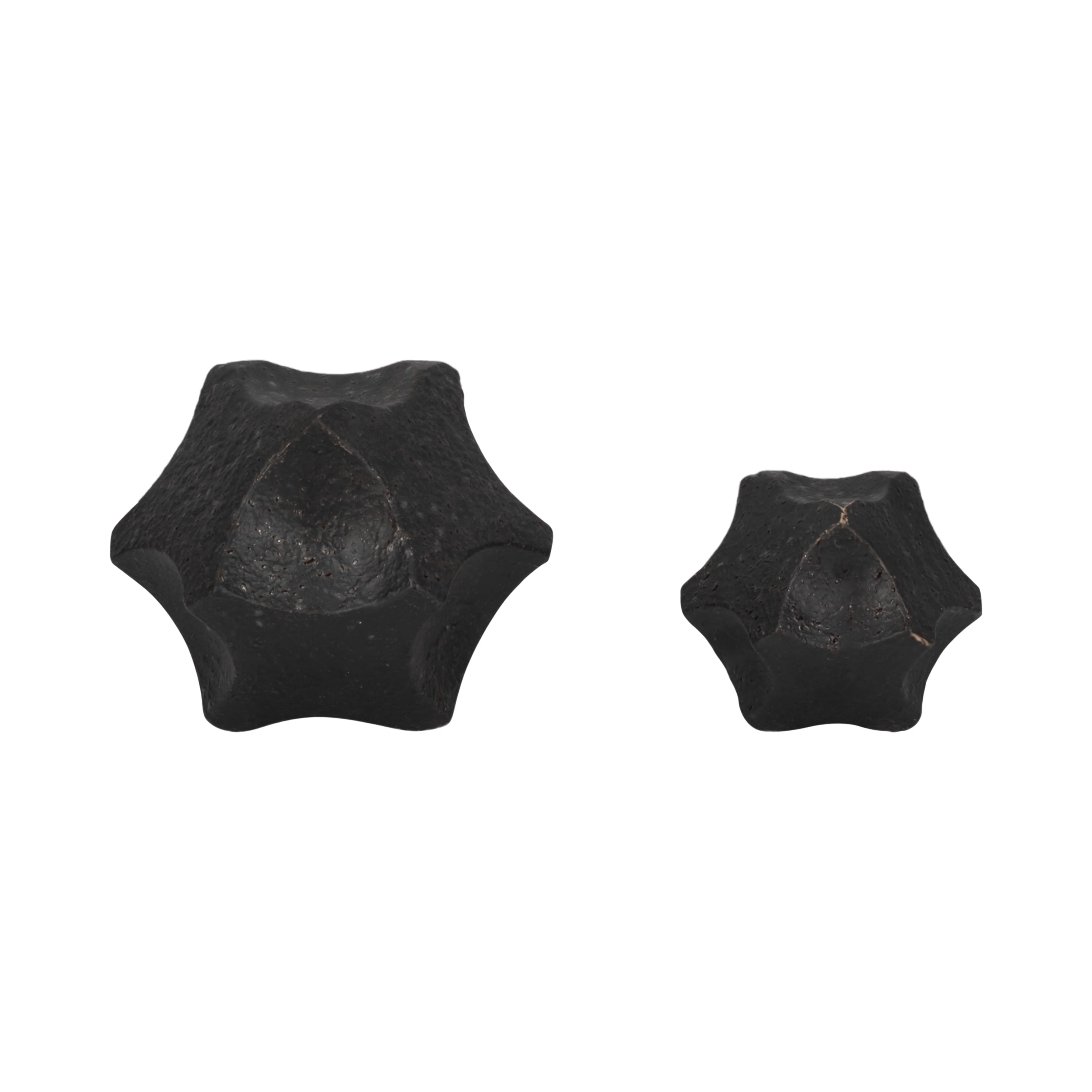 5" Textured Geometric Orb, Black - Image 7