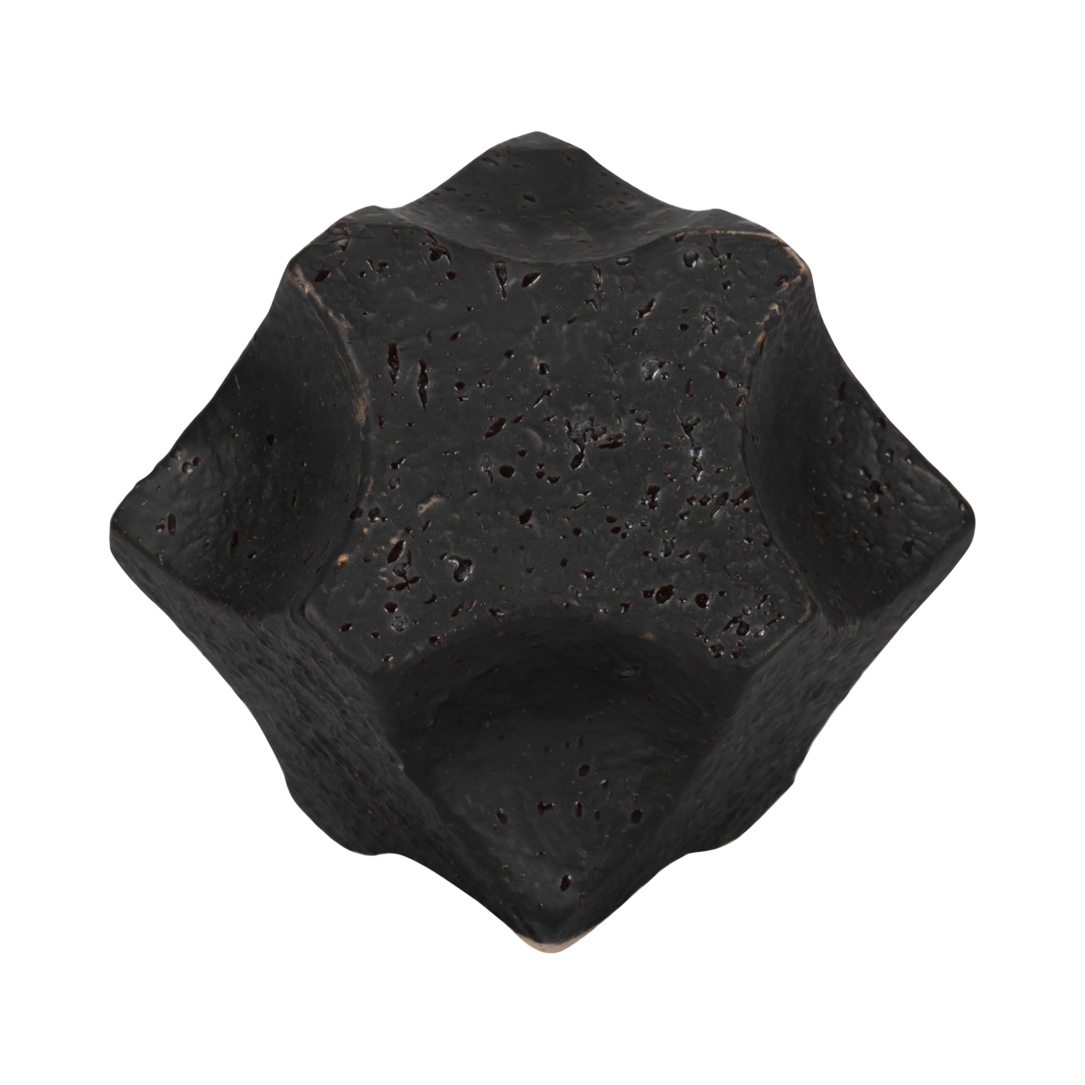 5" Textured Geometric Orb, Black - Image 9