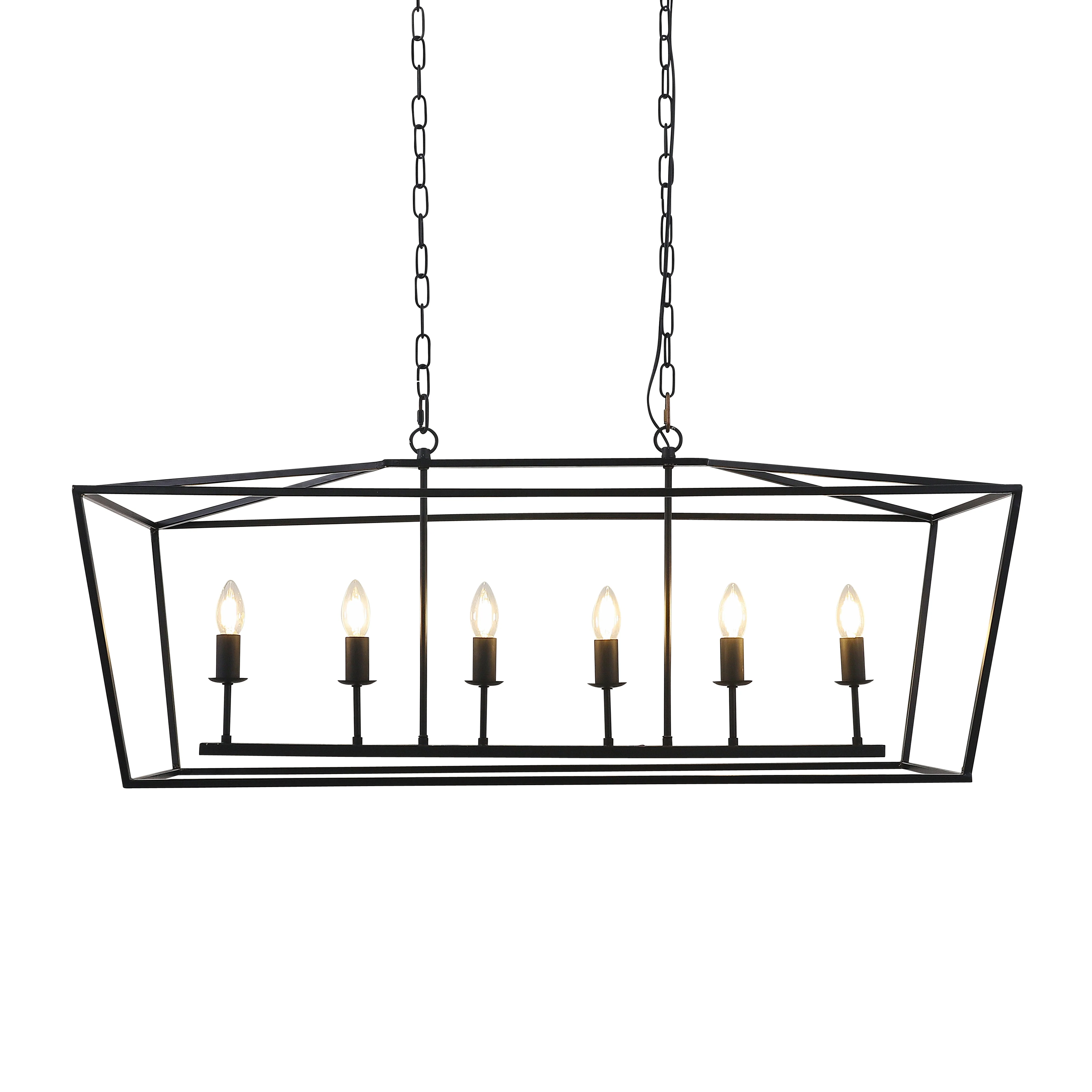 52020 METAL SQUARE TUBE 12 LIGHT CHANDELIER( Sagebrook Home )