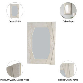 54X36" HARLOW CARVED WOOD WALL MIRROR - Image 9
