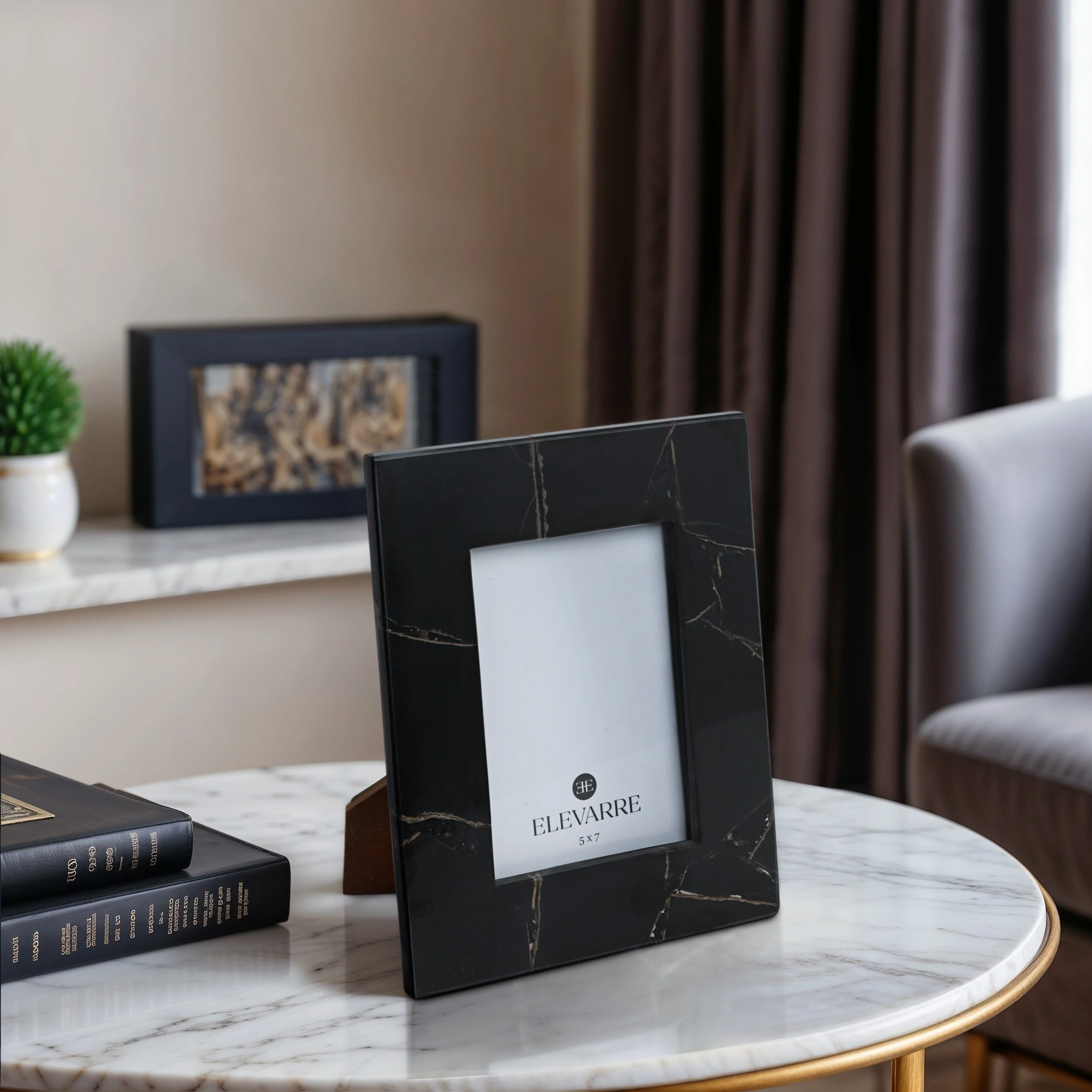 5x7 Edina Black Quartz Photo Frame - Image 9
