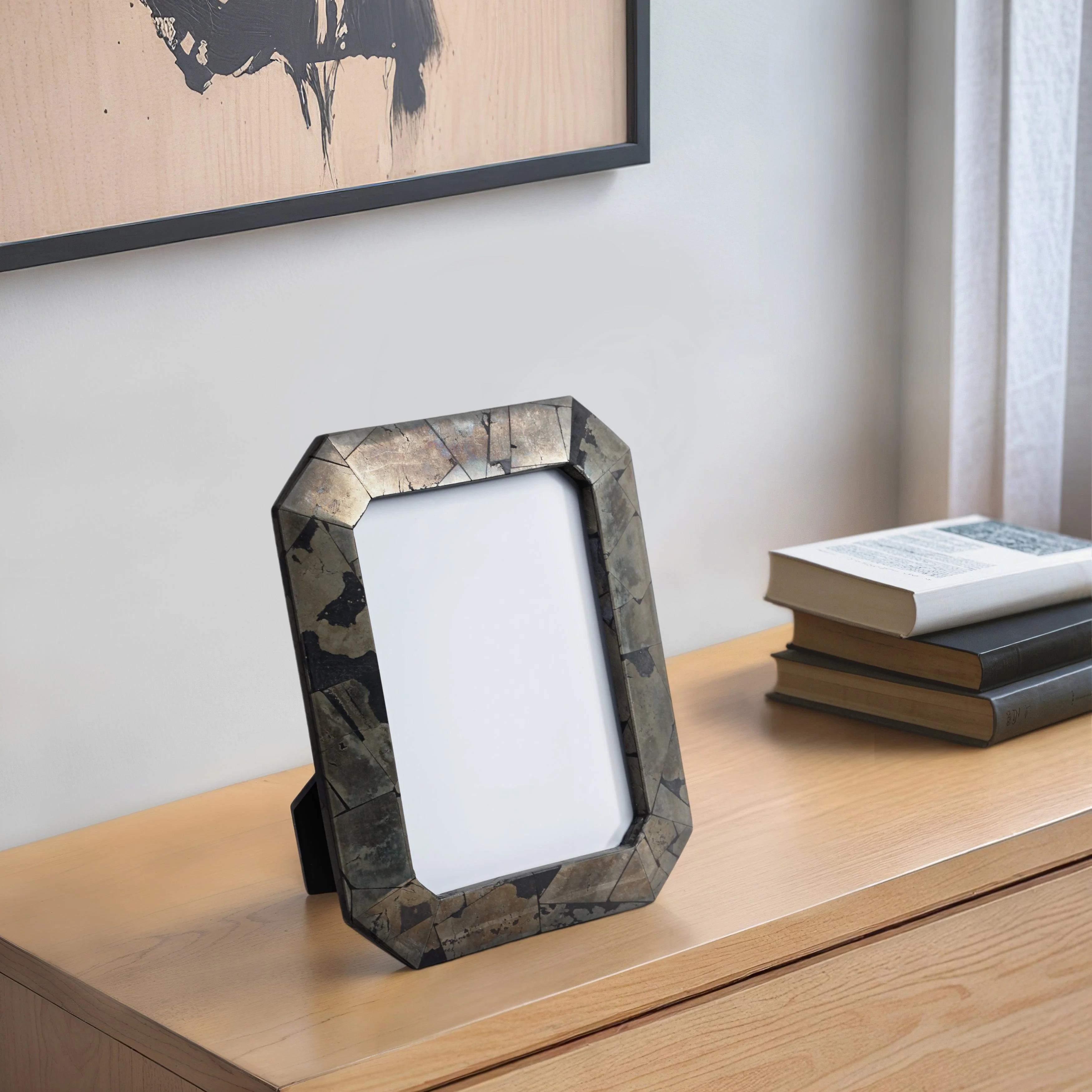 5x7 Livio Pyrite Semi-precious Stone Photo Frame - Image 11