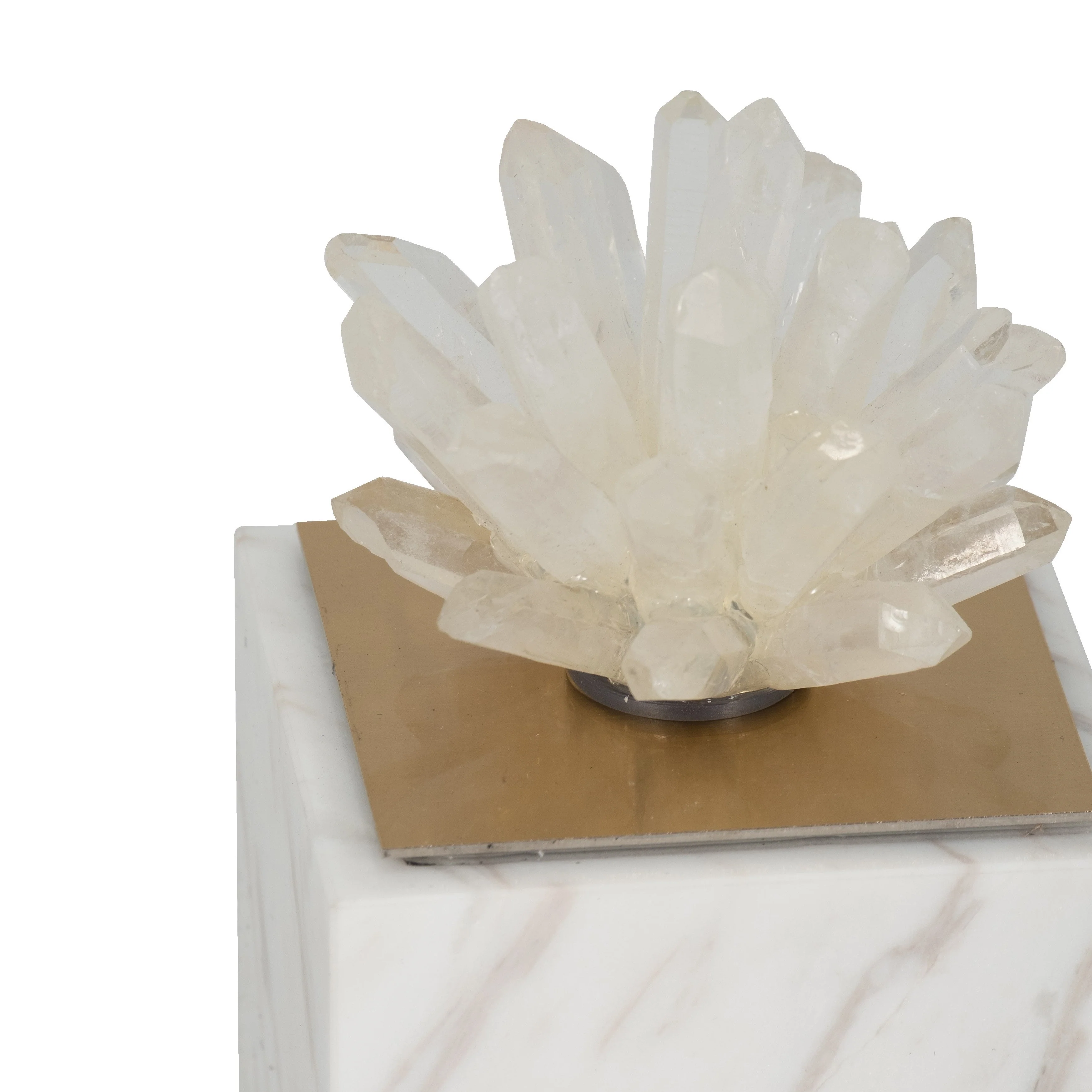 6" Julia Tall Crystal And Marble Block - Image 13