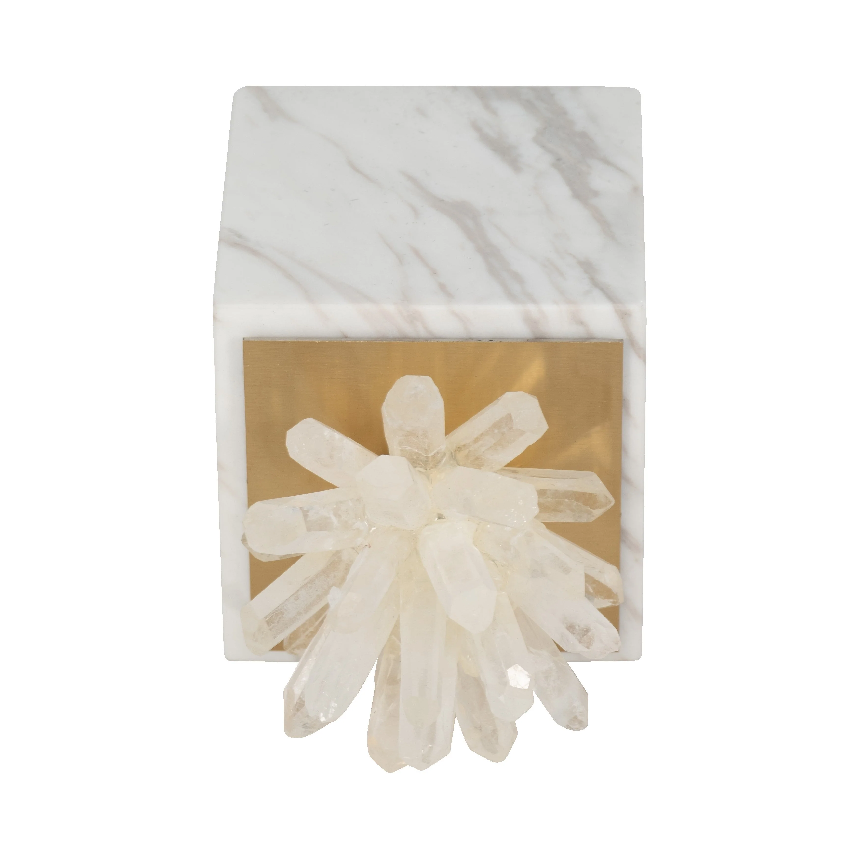 6" Julia Tall Crystal And Marble Block - Image 14