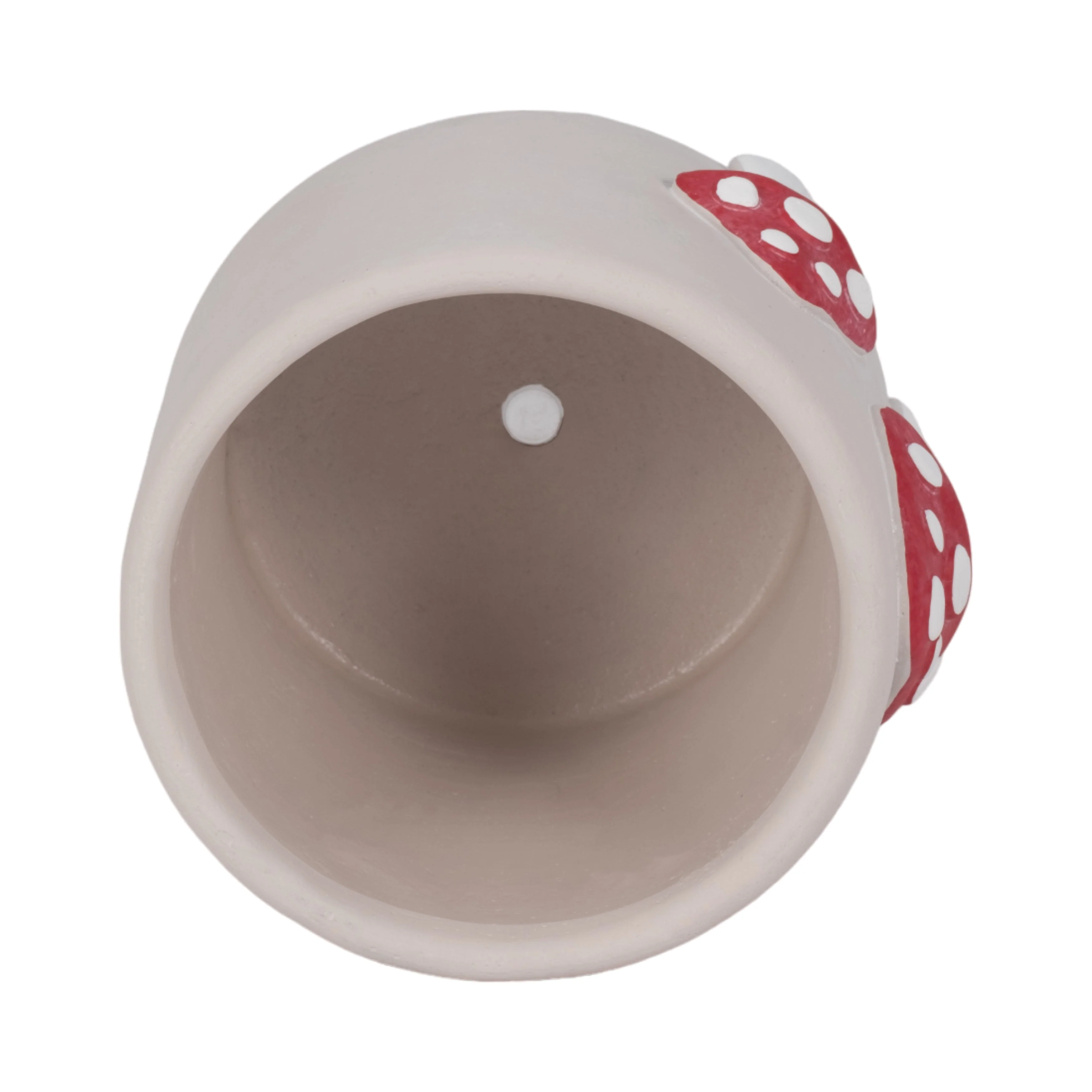 6" Magic Mushroom Applique Planter, Red/white - Image 15