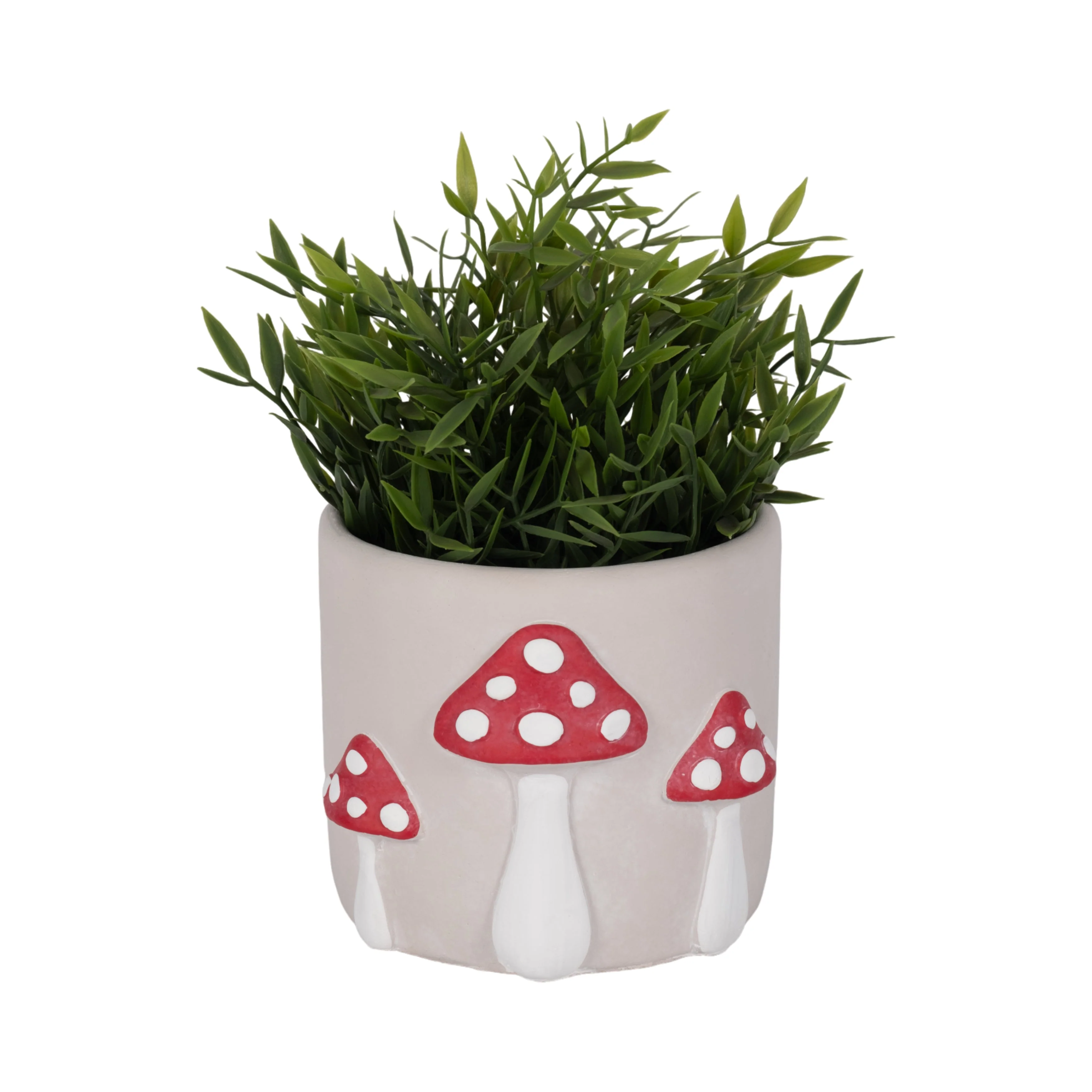 6" Magic Mushroom Applique Planter, Red/white - Image 2