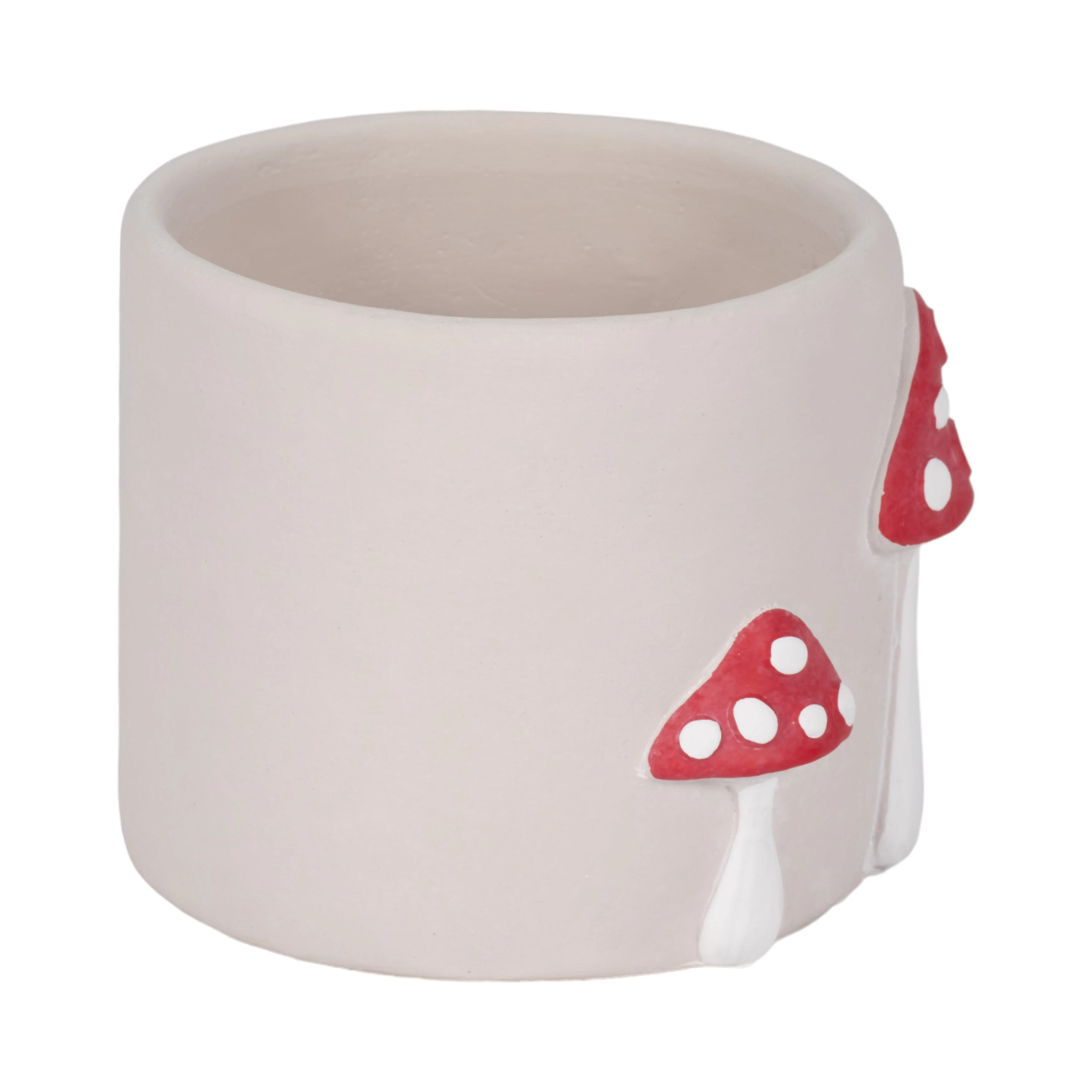 6" Magic Mushroom Applique Planter, Red/white - Image 4