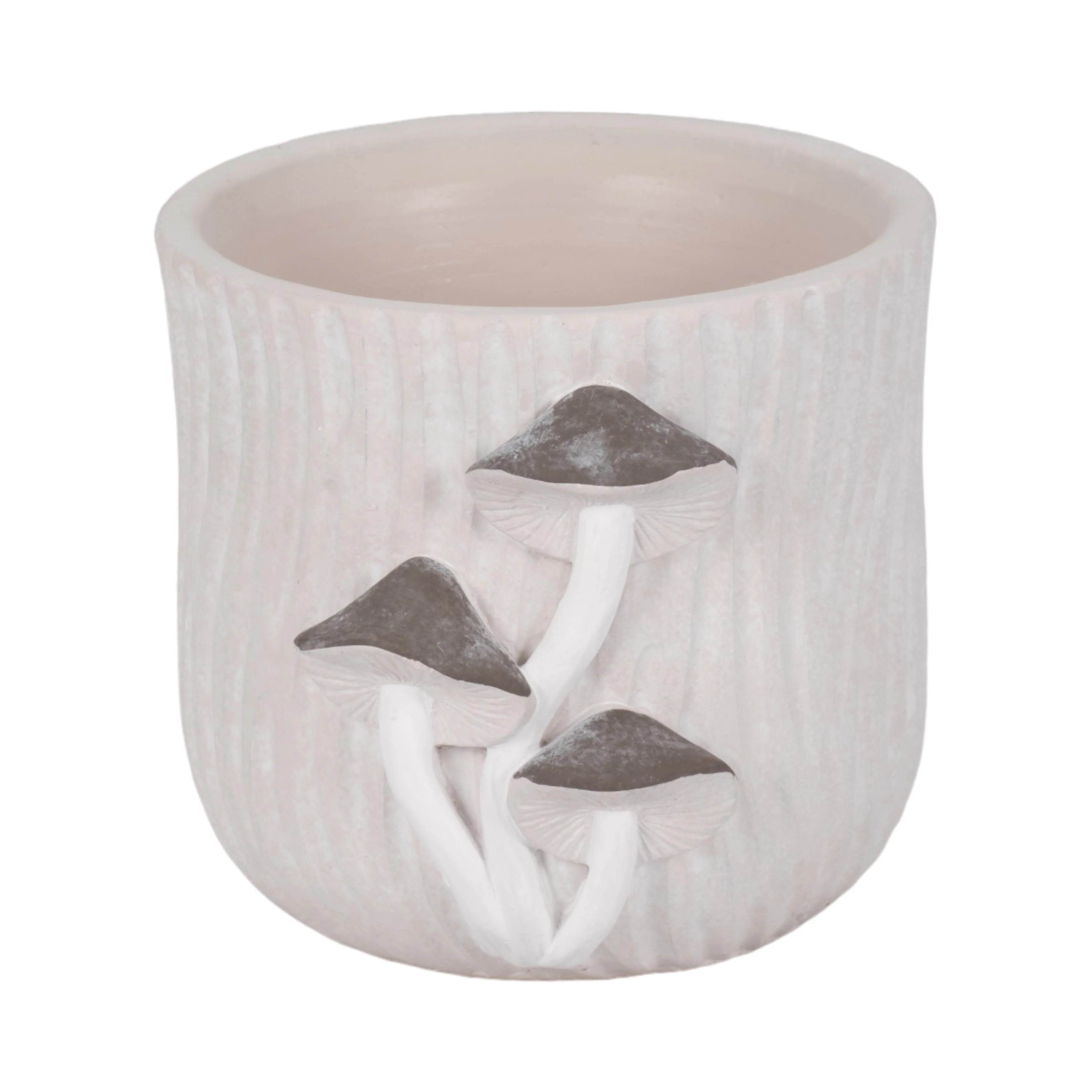6" Mushroom Applique Planter, Grey - Image 10