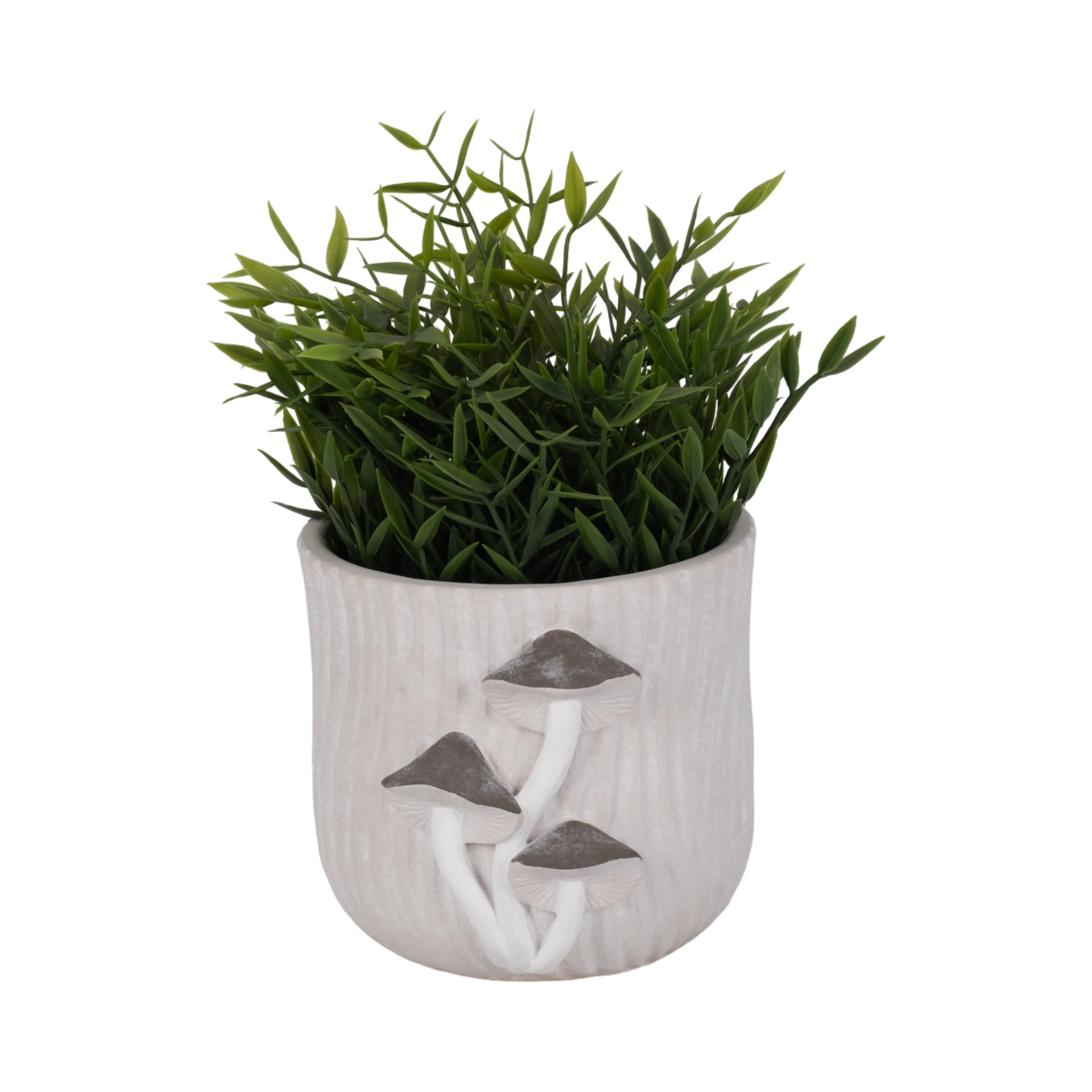 6" Mushroom Applique Planter, Grey - Image 2