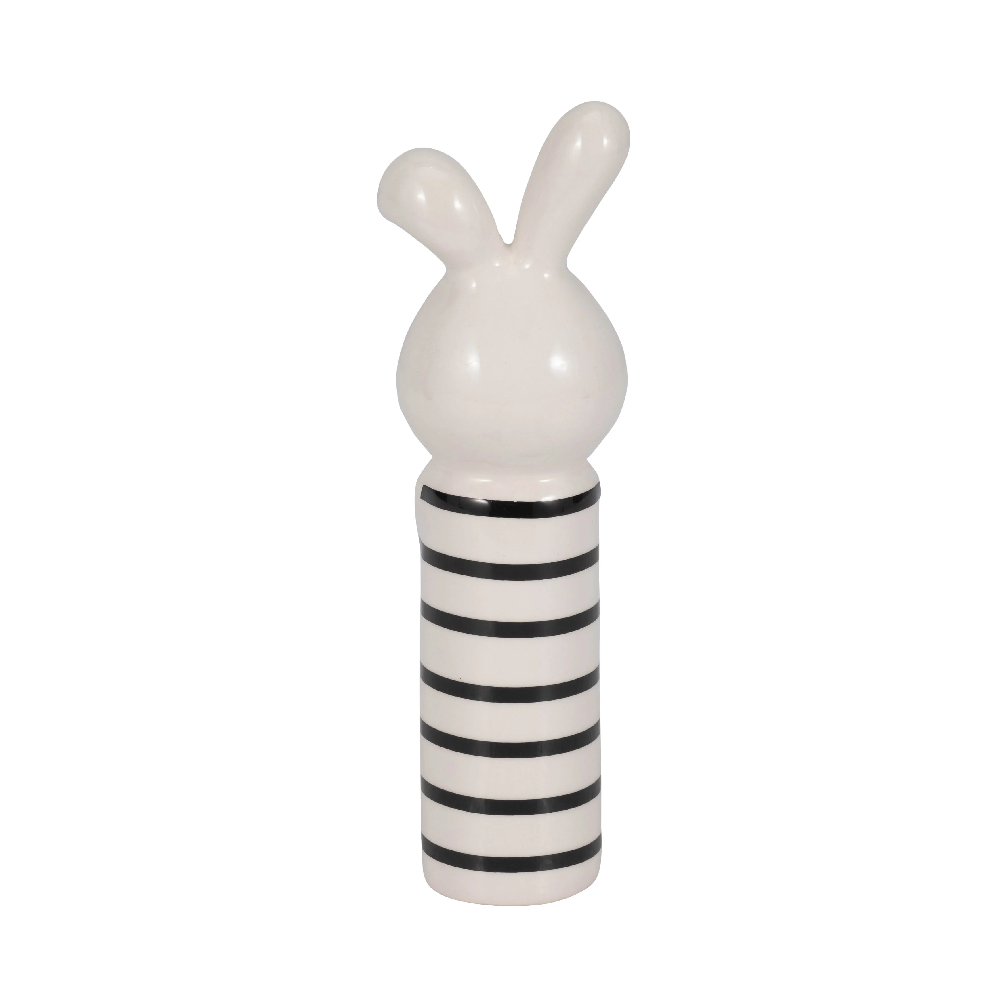 7" Lines Bunny With Gold Heart, White/black - Image 15