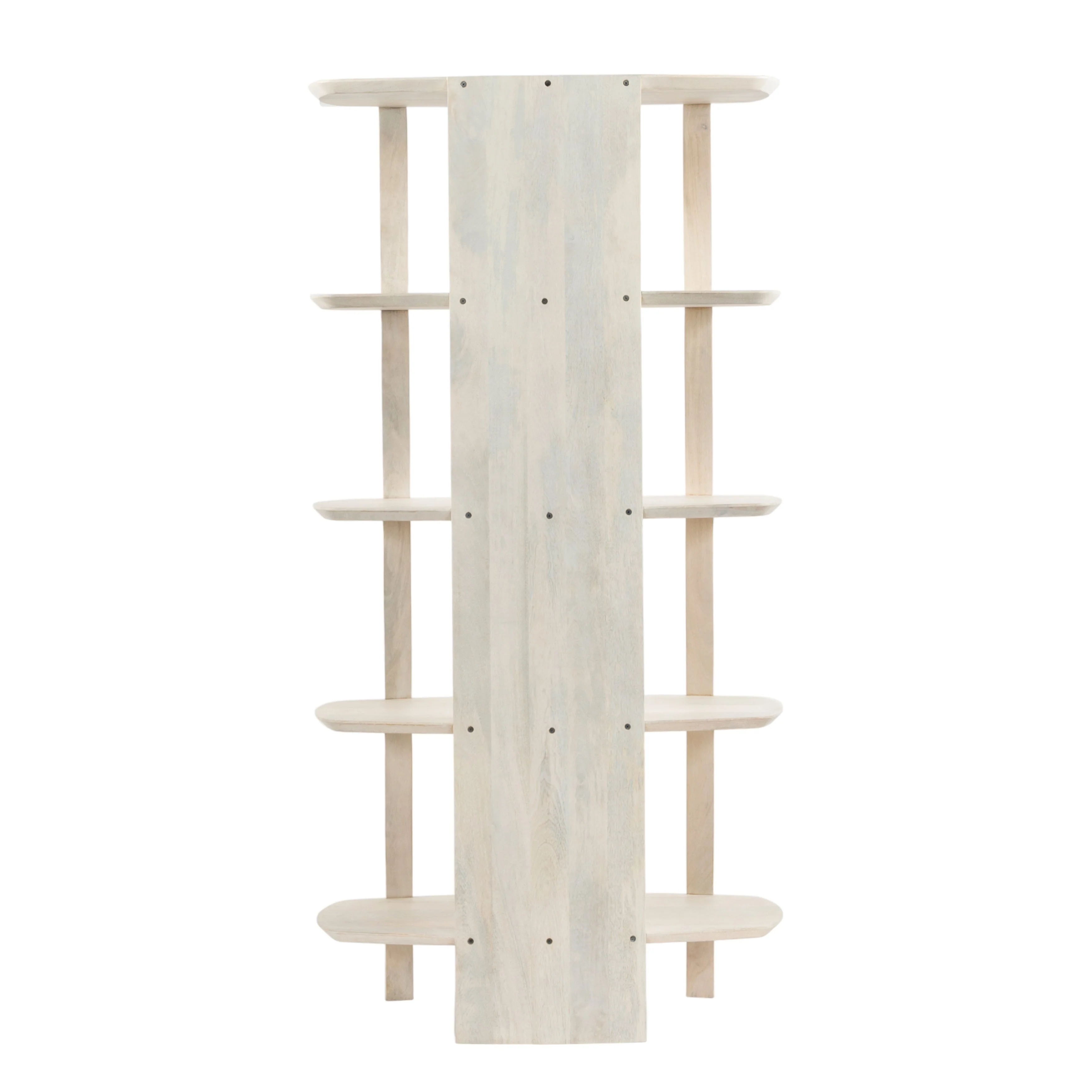 71" Catalina Fluted Wood Etagere, Cream - Image 7