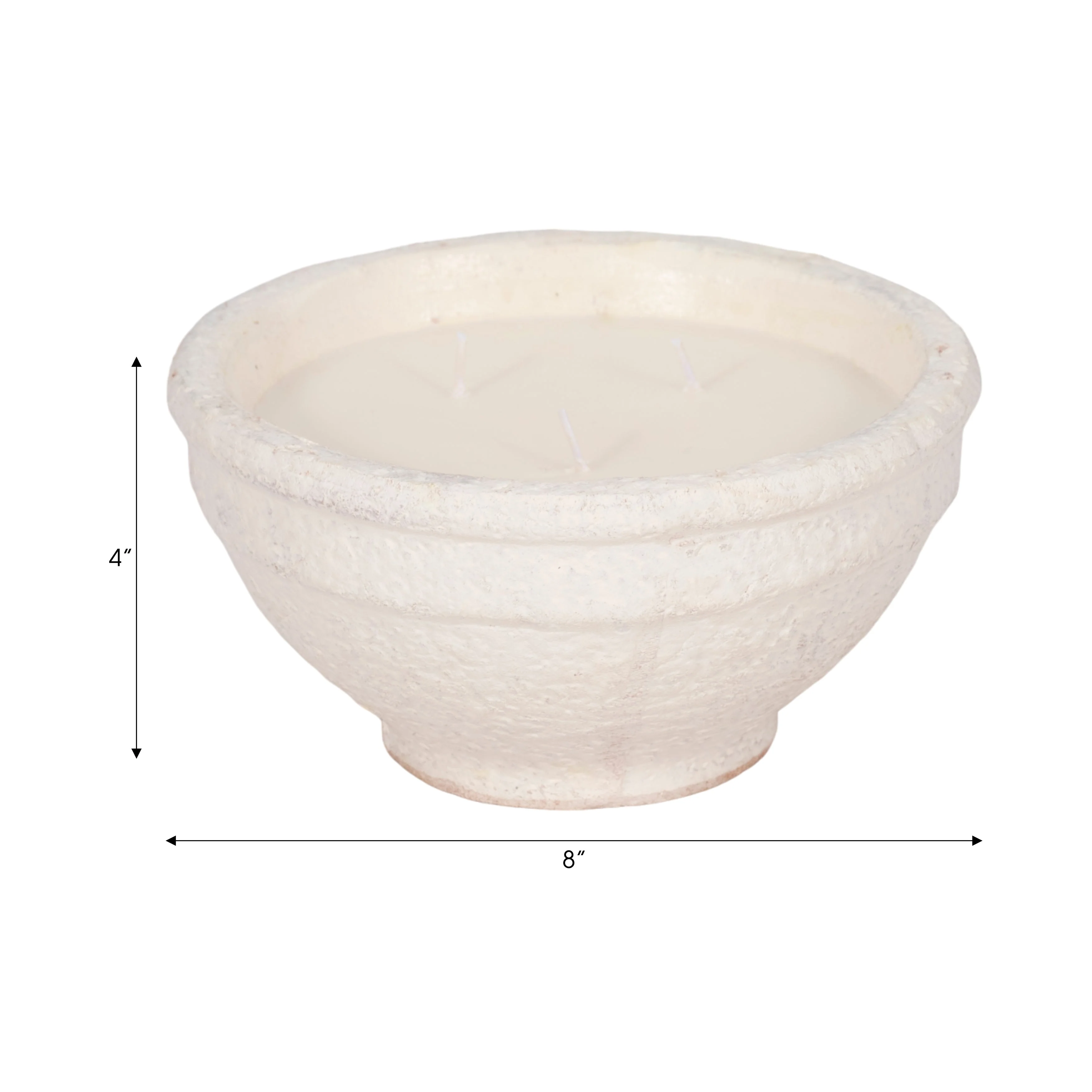 8" 16 Oz Spiced Cranberry Bowl Candle, White - Image 9