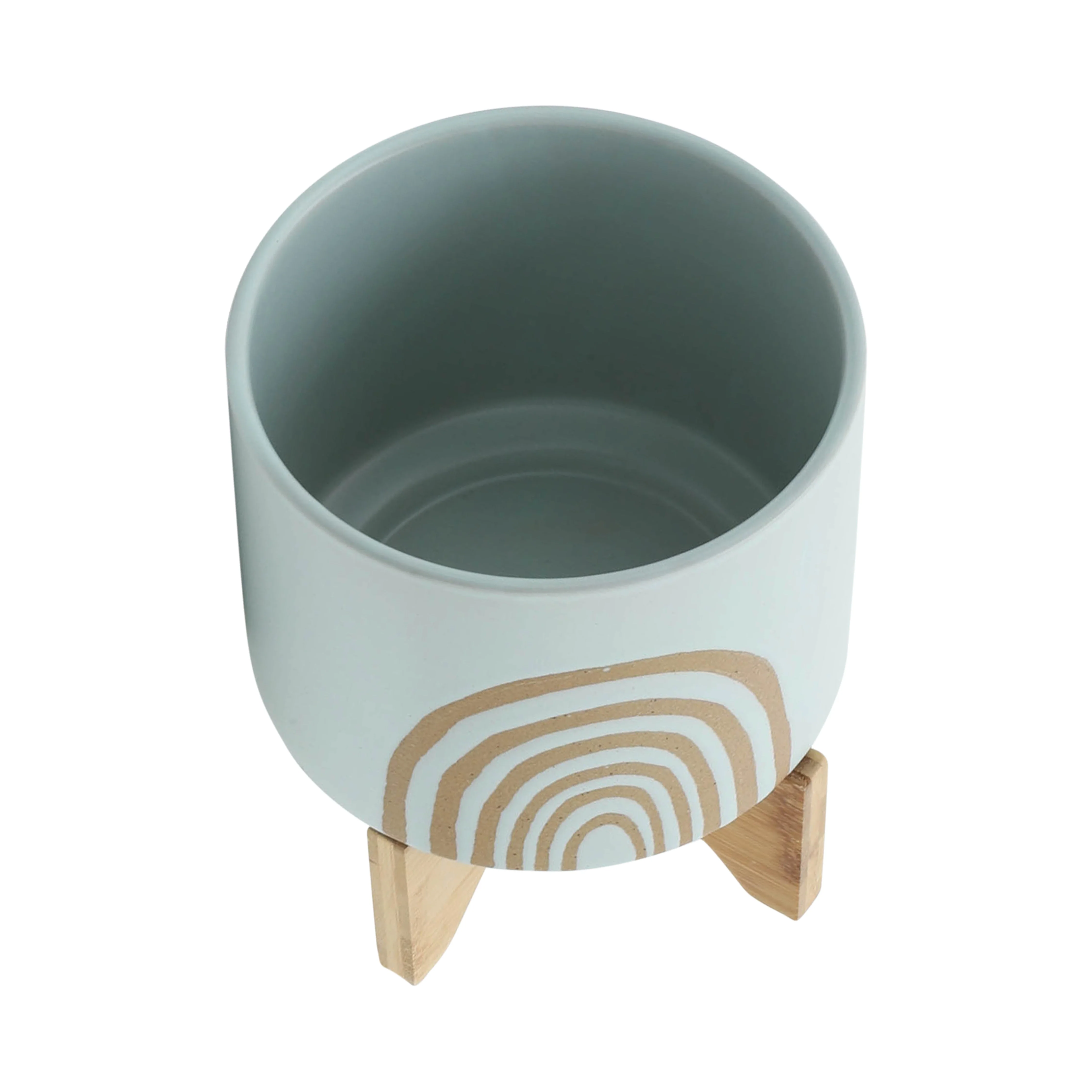 8" ARCH PLANTER W/ STAND, MINT - Image 4