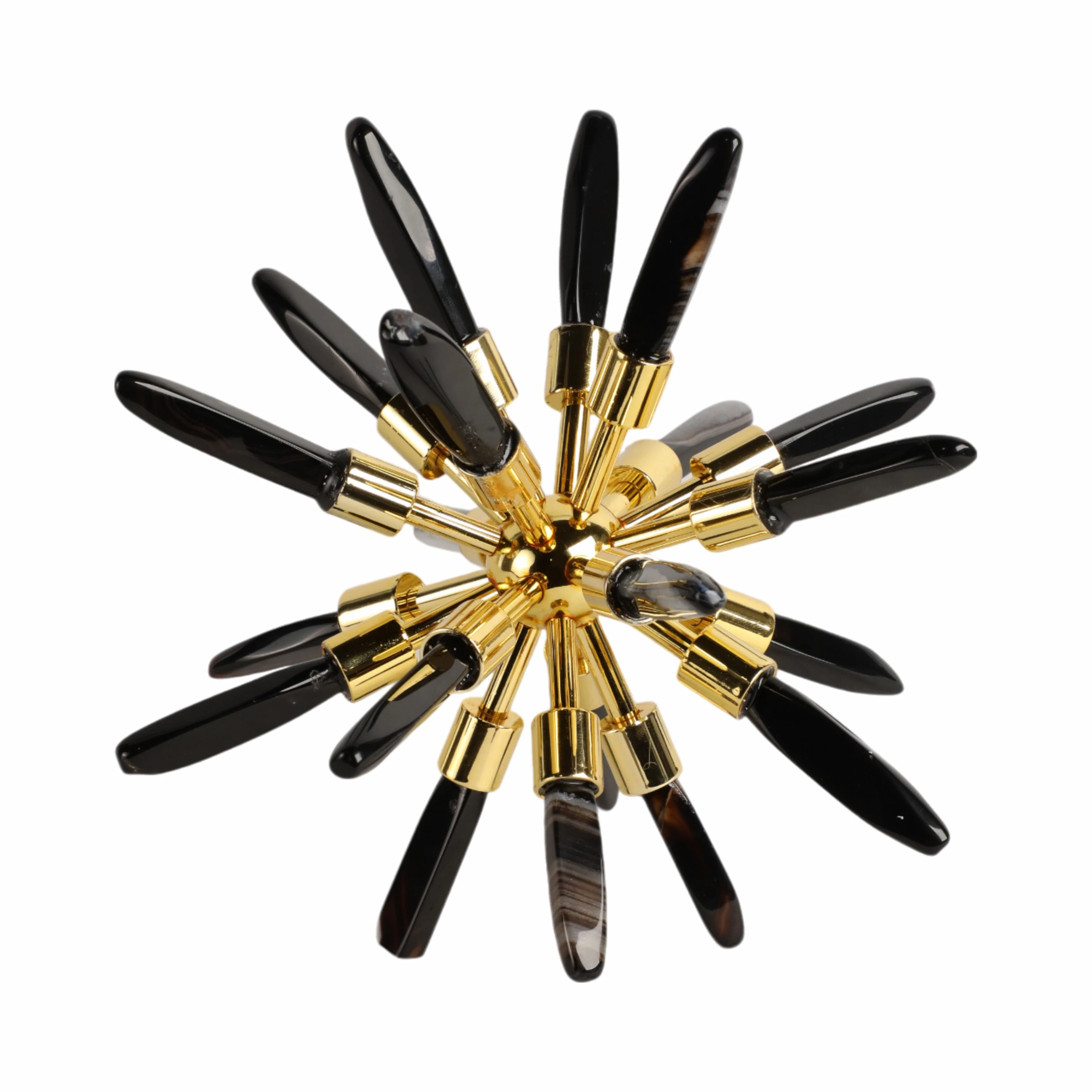8" Fiona Small Black Stone Starburst Statuary Kd - Image 4