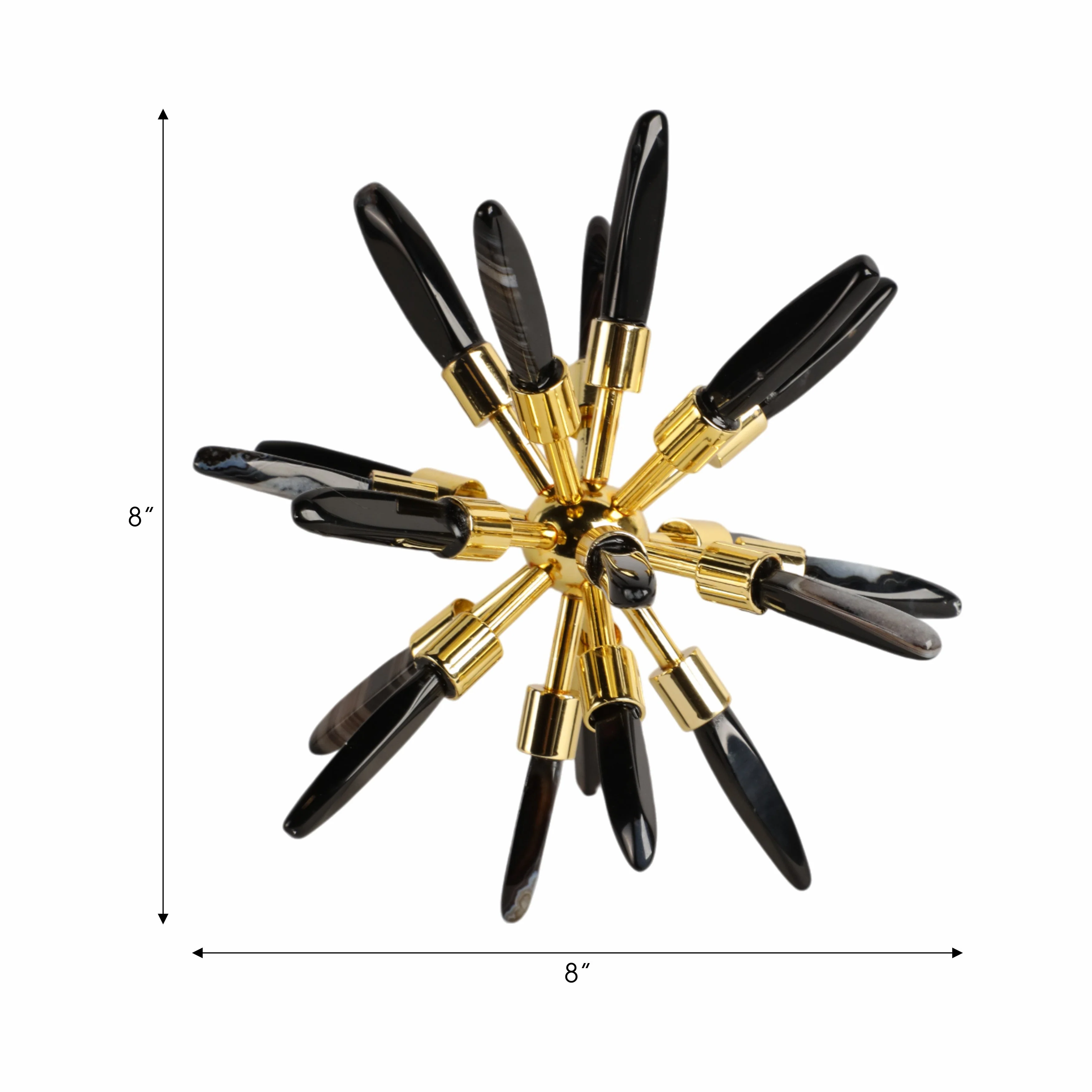 8" Fiona Small Black Stone Starburst Statuary Kd - Image 9
