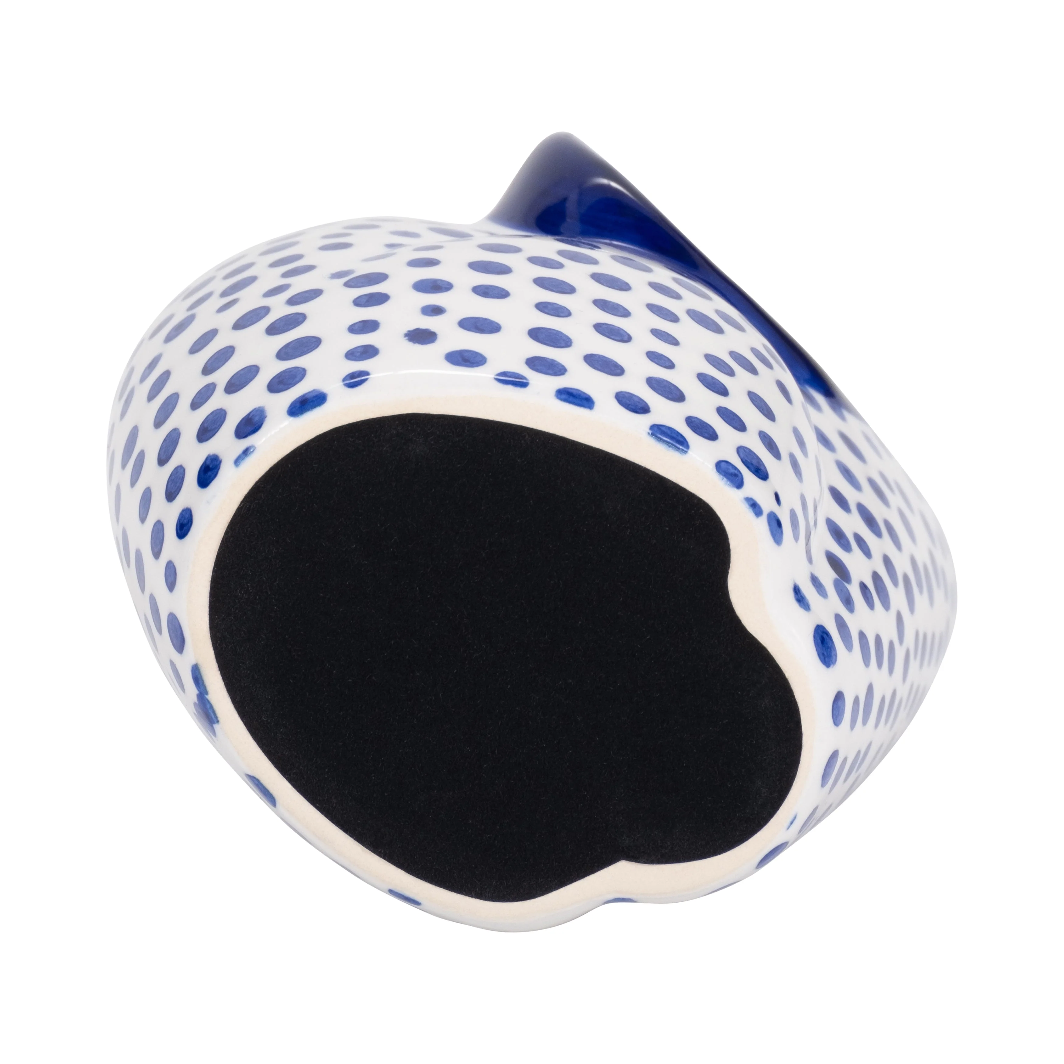 8" Hand Stamped Trunk Up Elephant, Blue/white - Image 16