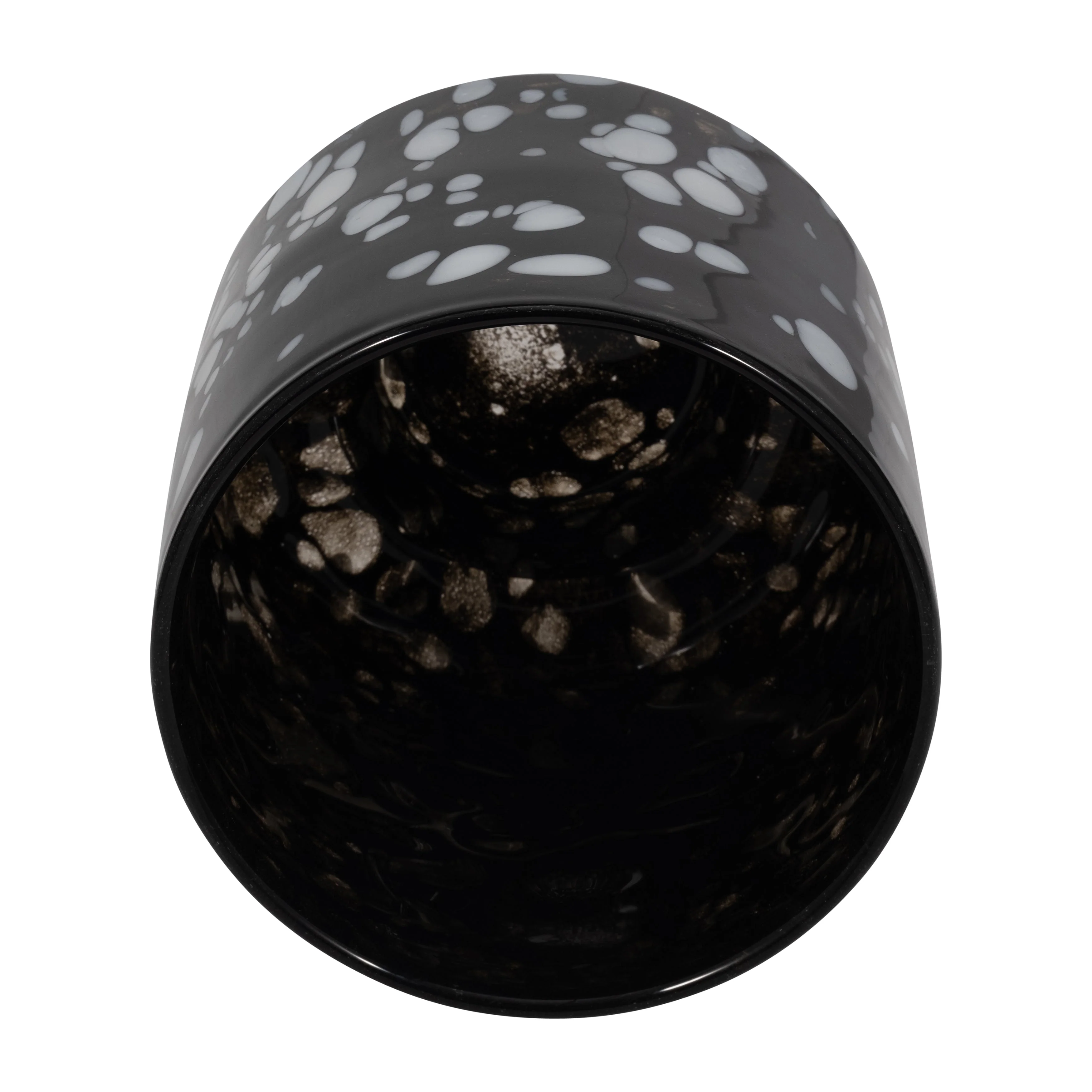 8" Hennie Small Black & White Glass Vase - Image 5
