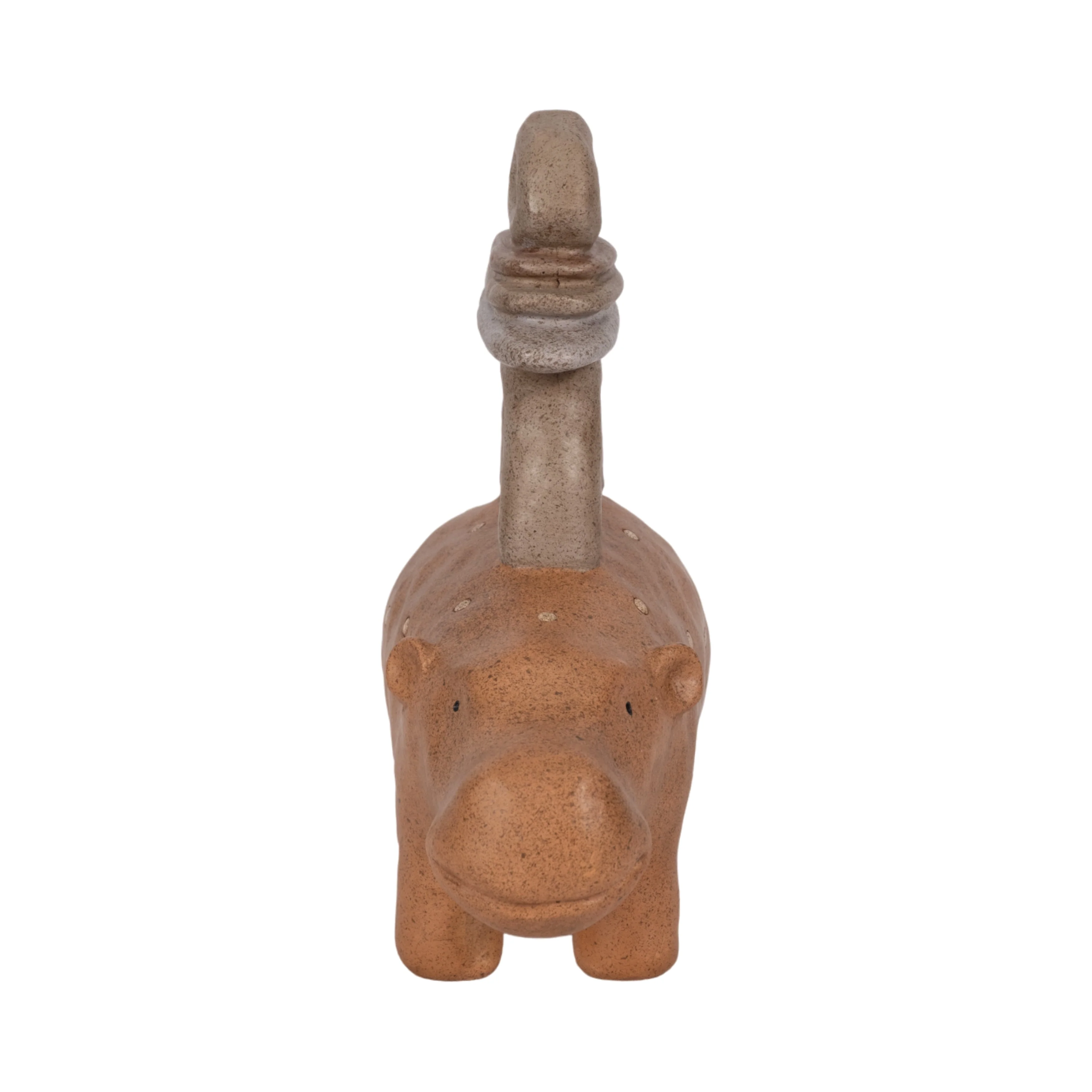 8" Hippo With Stacked Stones, Multi - Image 3