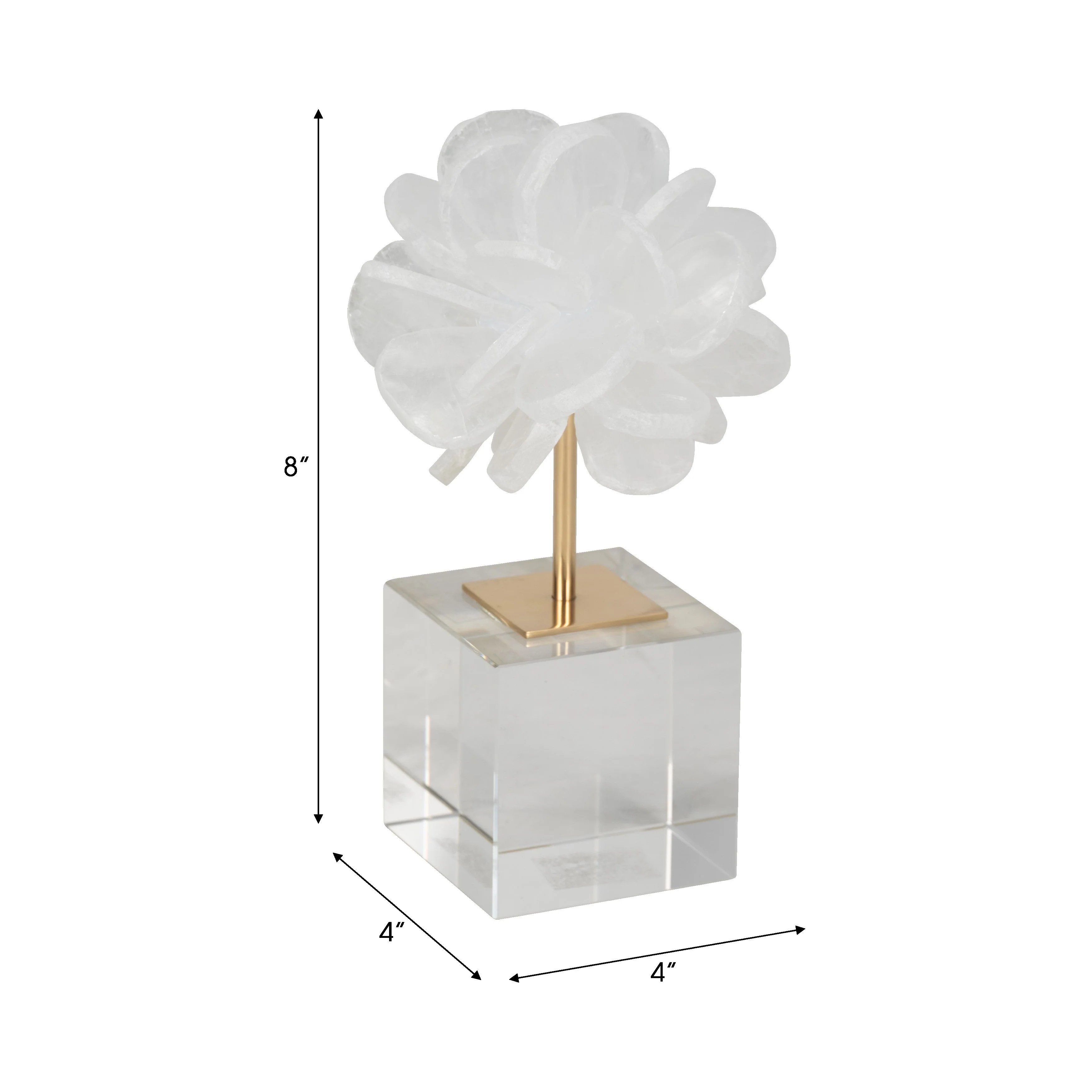 8" Liliana Small Crystal Flower Statuary - Image 7