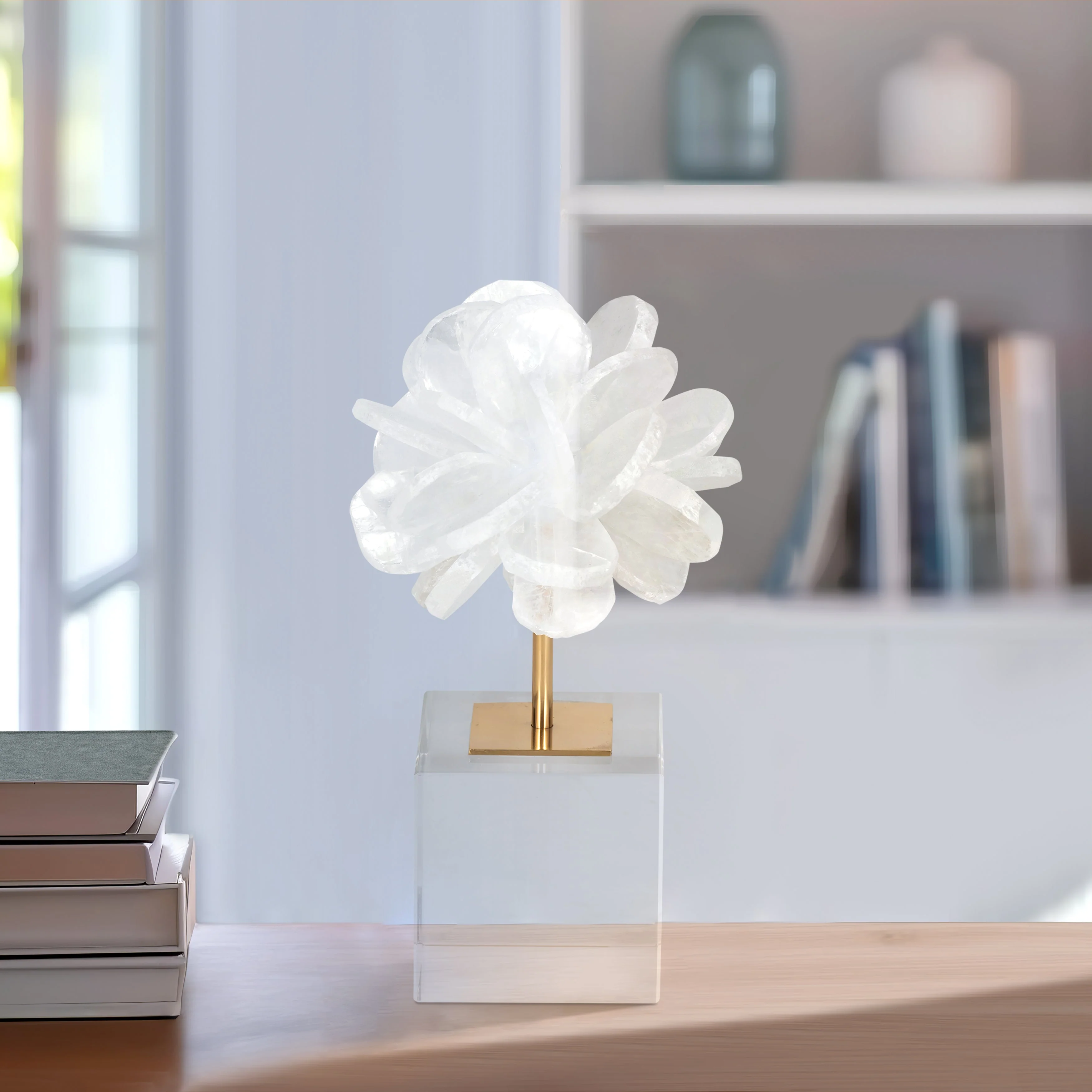 8" Liliana Small Crystal Flower Statuary - Image 9