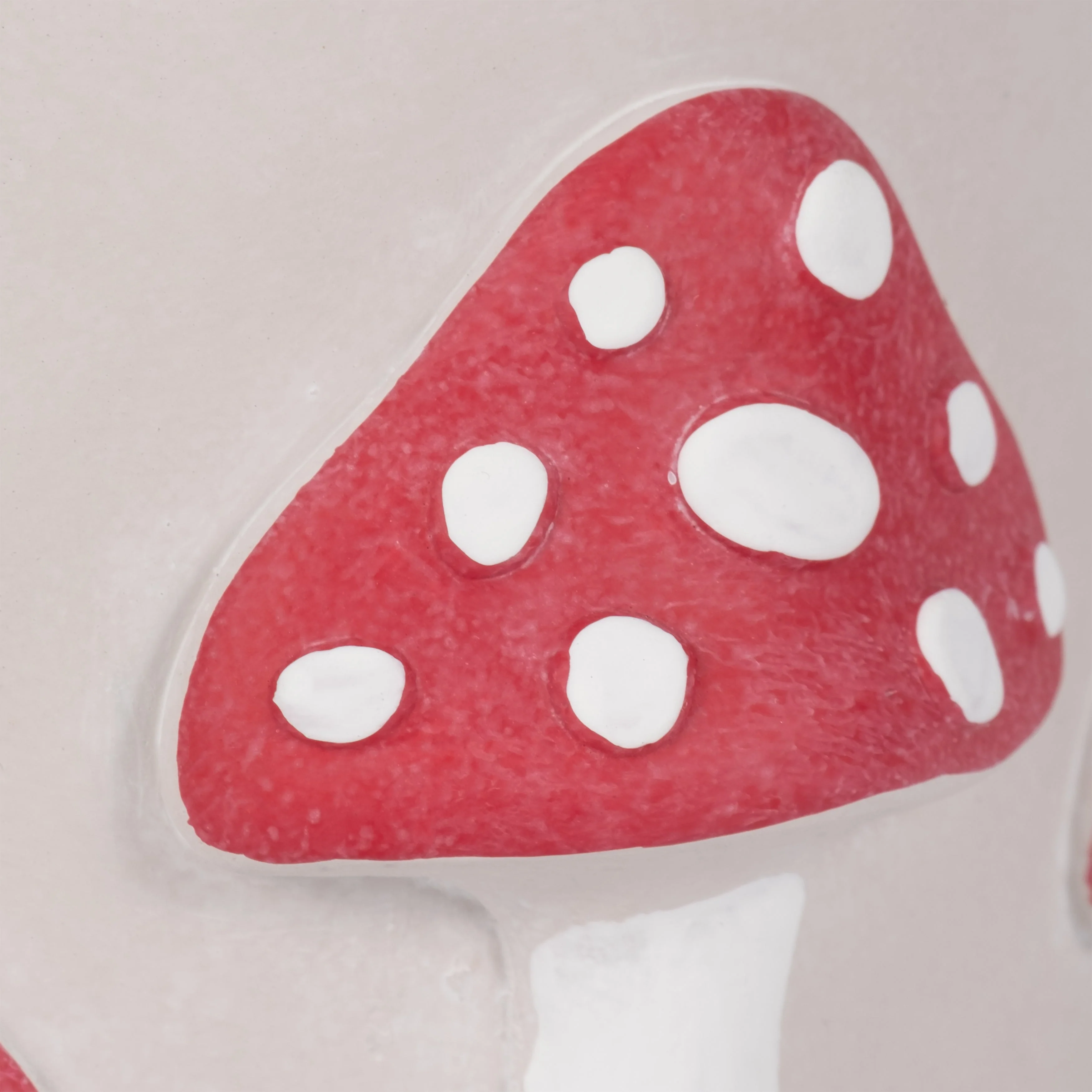 8" Magic Mushroom Applique Planter, Red/white - Image 14